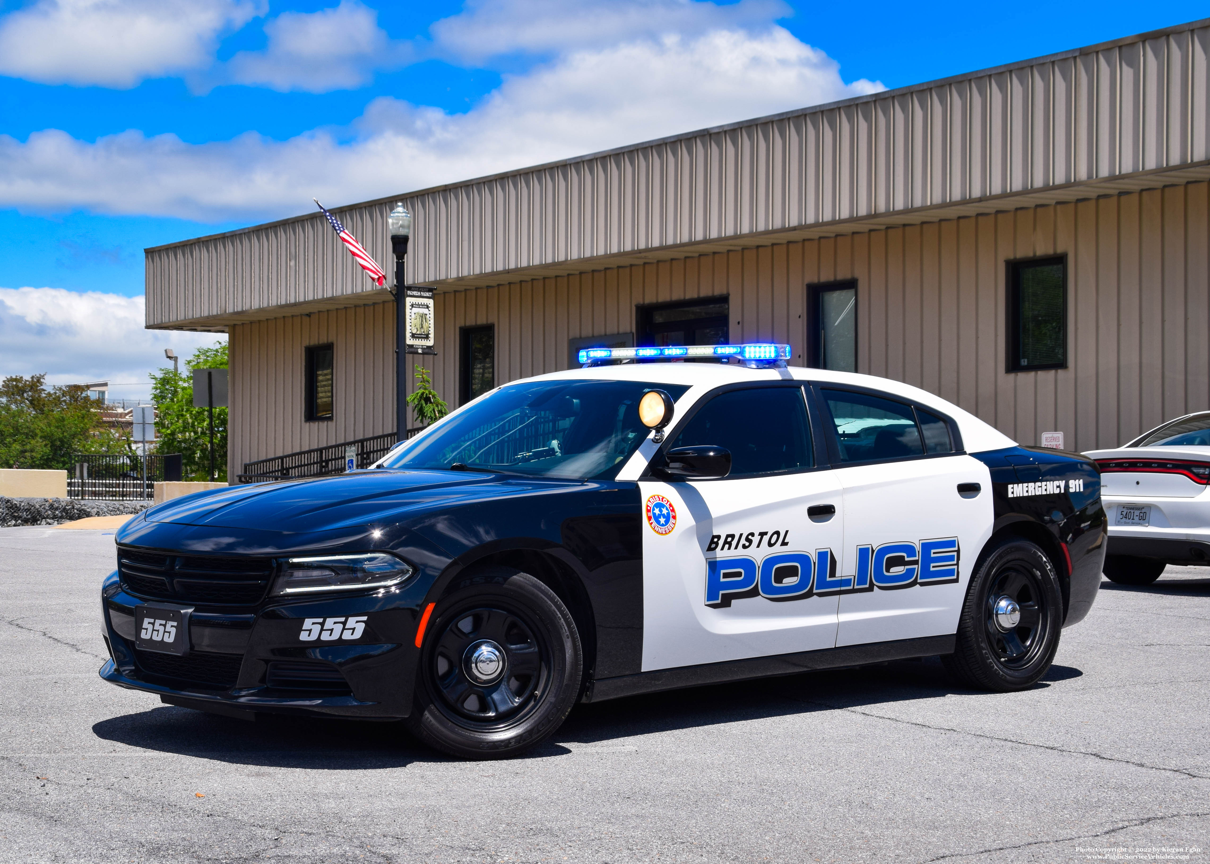 A photo  of Bristol Police
            Cruiser 555, a 2015-2020 Dodge Charger             taken by Kieran Egan