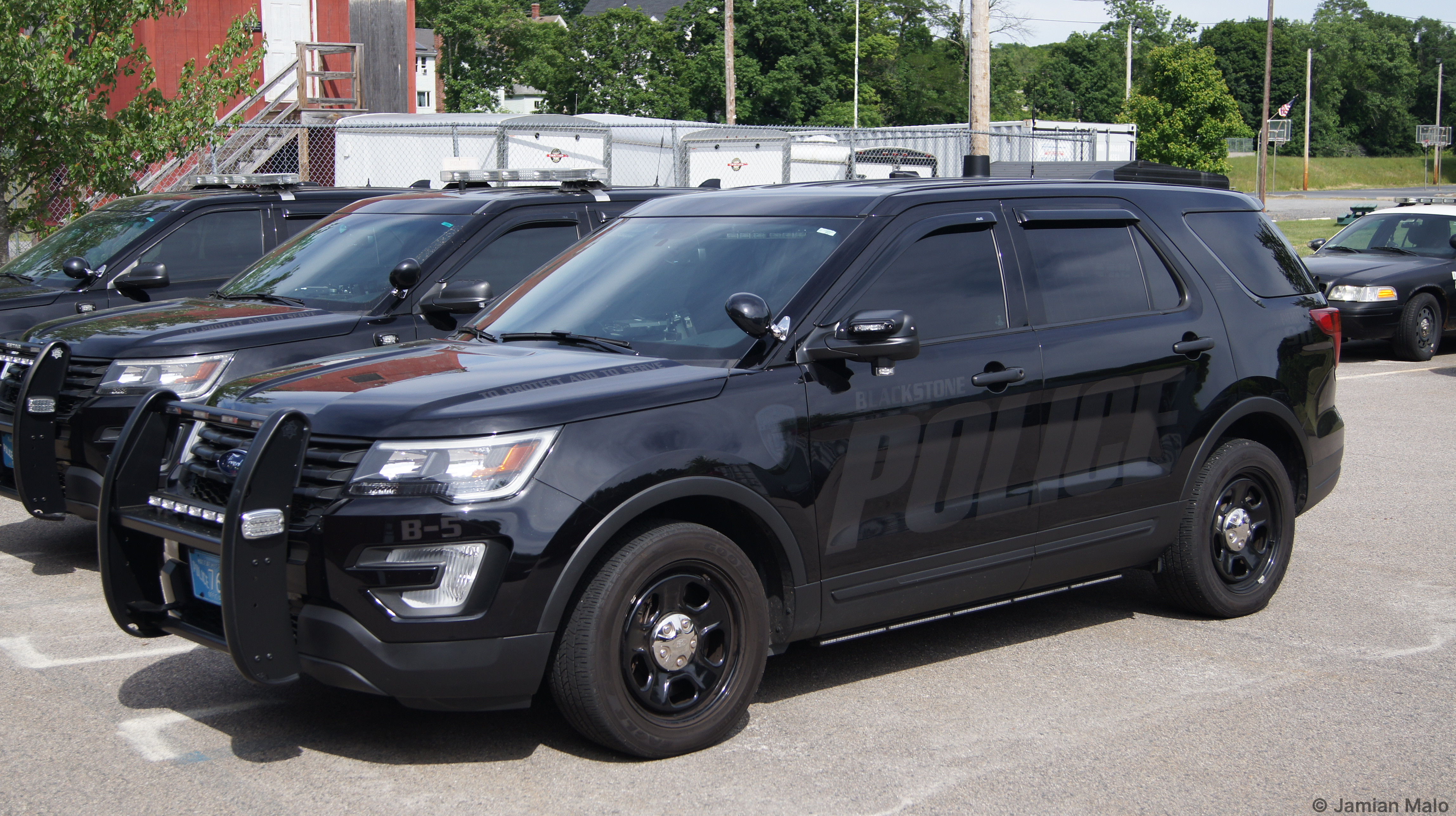 A photo  of Blackstone Police
            B-5, a 2016-2019 Ford Police Interceptor Utility/Setina Push Bumper             taken by Jamian Malo