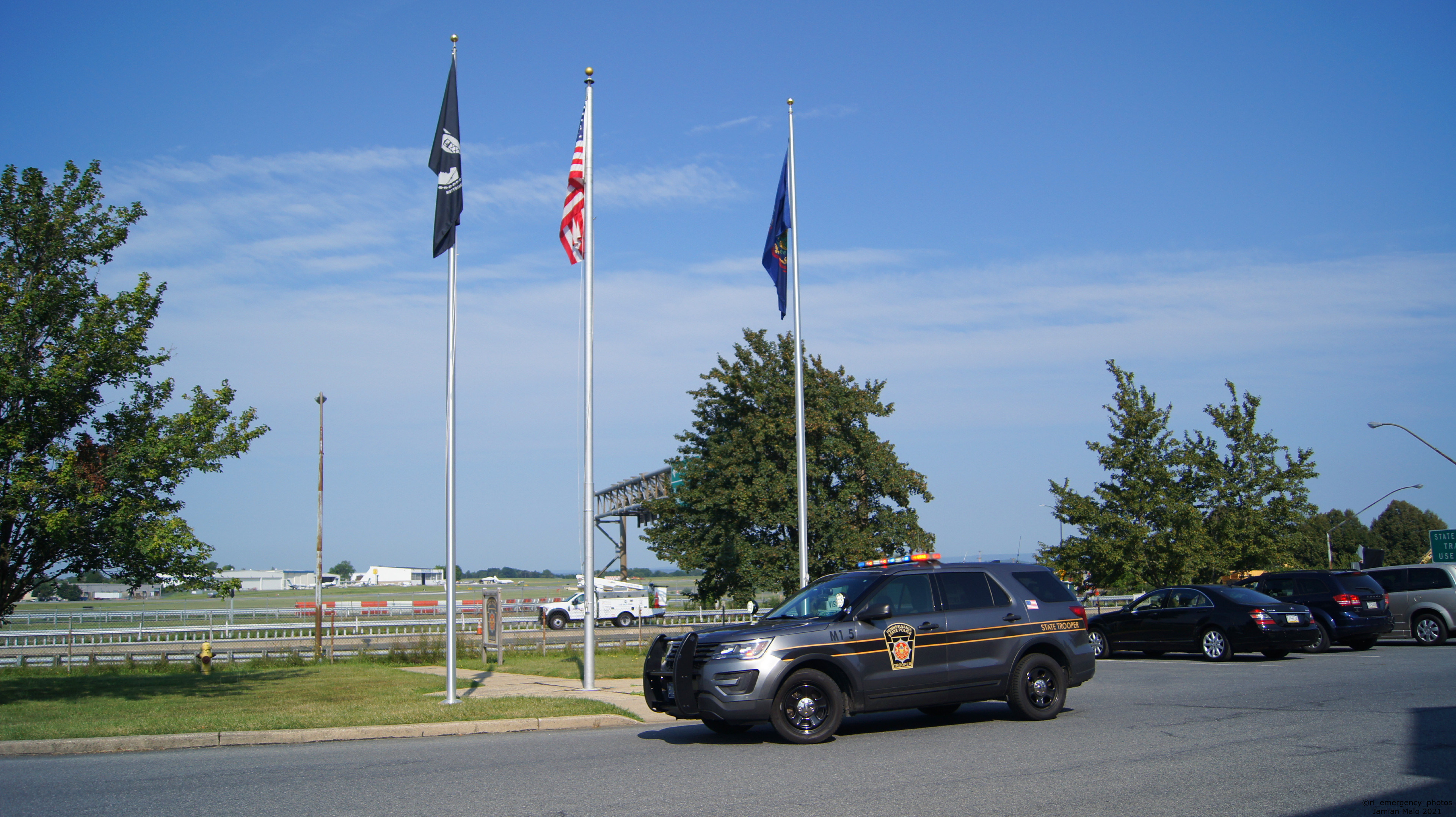 A photo  of Pennsylvania State Police
            Cruiser M1 5, a 2016-2019 Ford Police Interceptor Utility             taken by Jamian Malo