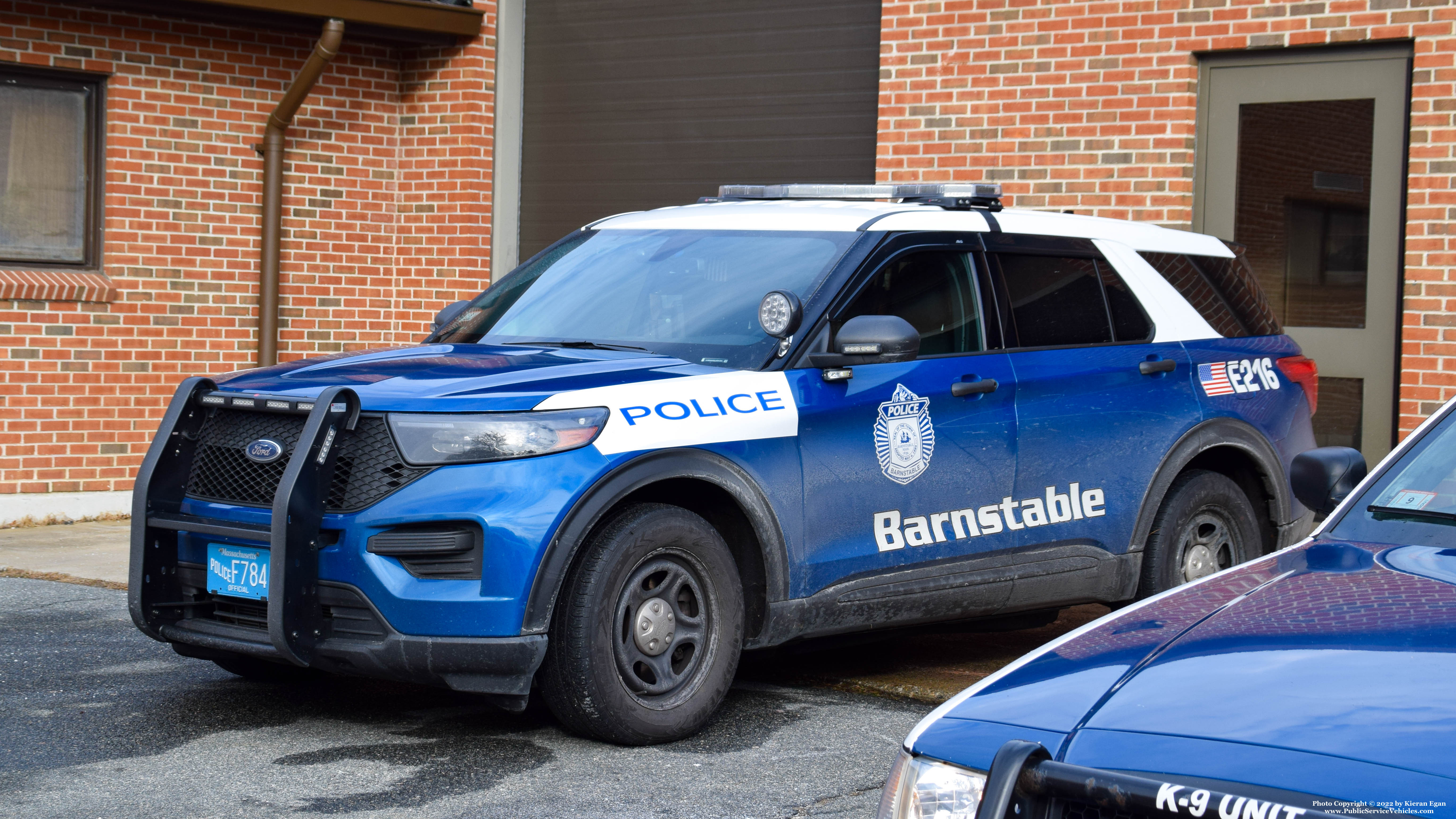 A photo  of Barnstable Police
            E-216, a 2020 Ford Police Interceptor Utility             taken by Kieran Egan