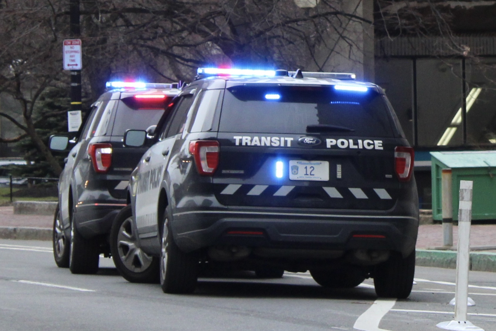 A photo  of MBTA Transit Police
            Cruiser 7012, a 2018-2019 Ford Police Interceptor Utility             taken by @riemergencyvehicles