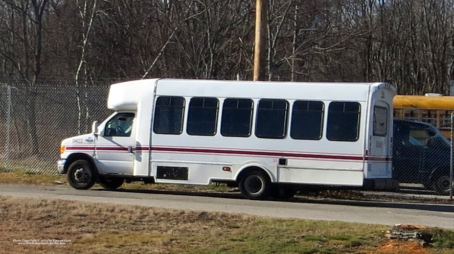 A photo  of Rhode Island Public Transit Authority
            Paratransit Bus 0403, a 2004 Ford E-450 Bus             taken by Kieran Egan