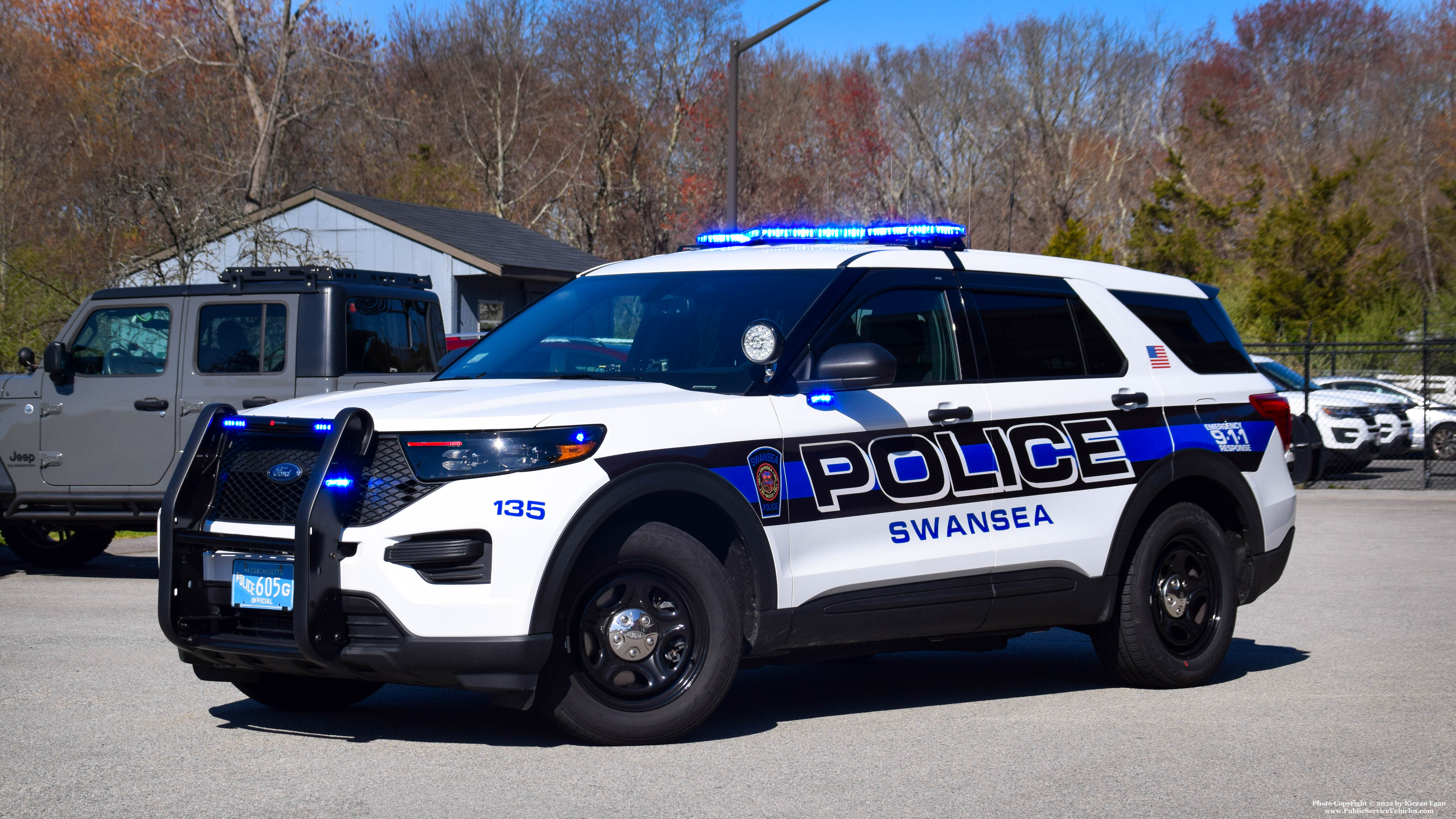 A photo  of Swansea Police
            Cruiser 135, a 2021 Ford Police Interceptor Utility             taken by Kieran Egan