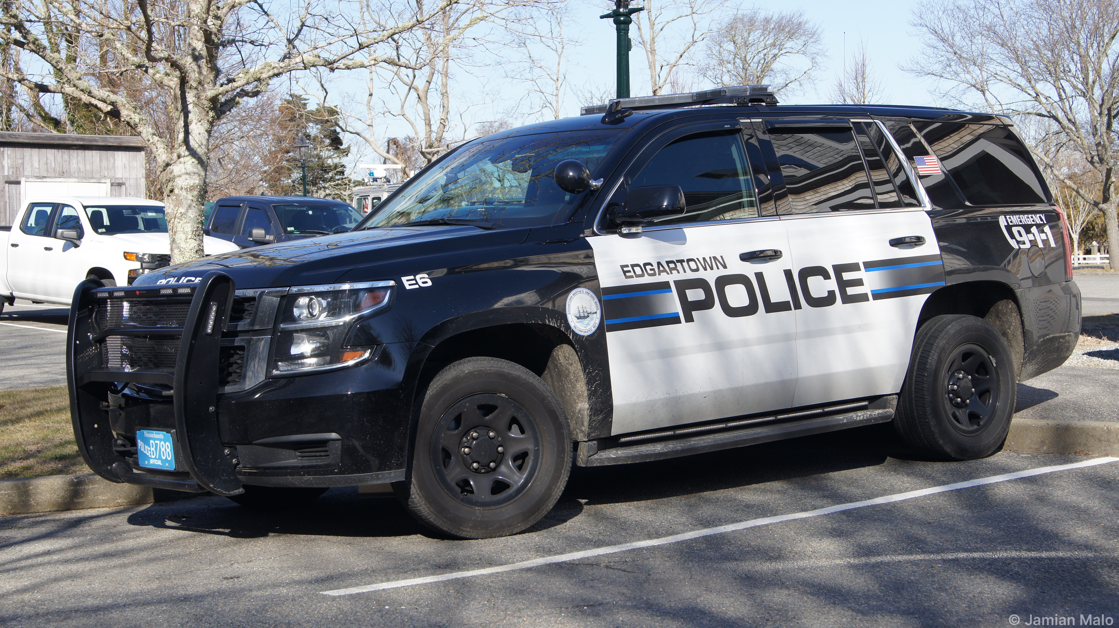 A photo  of Edgartown Police
            Cruiser E6, a 2015-2019 Chevrolet Tahoe             taken by Jamian Malo