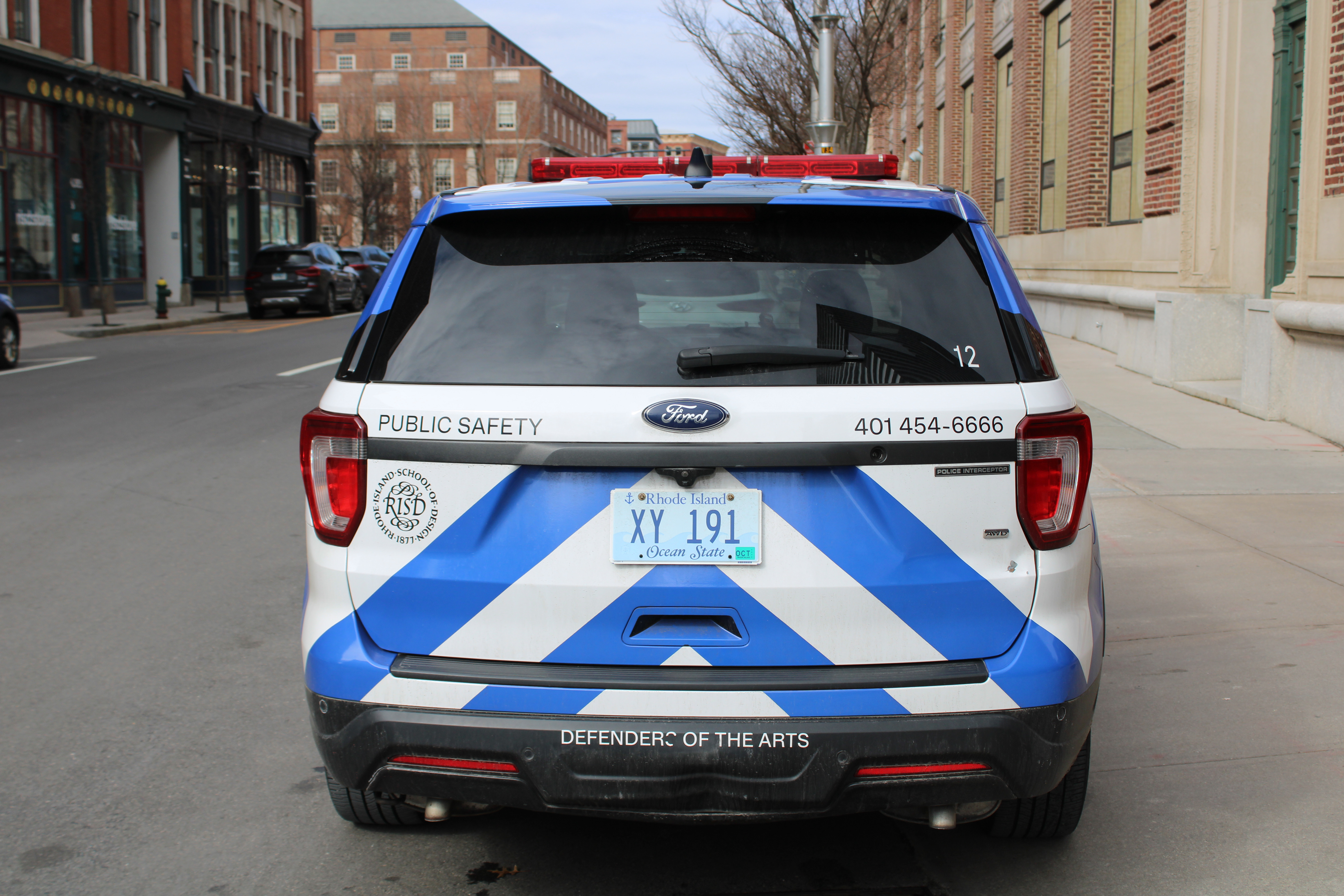 A photo  of Rhode Island School of Design Public Safety
            Car 12, a 2018 Ford Police Interceptor Utility             taken by @riemergencyvehicles