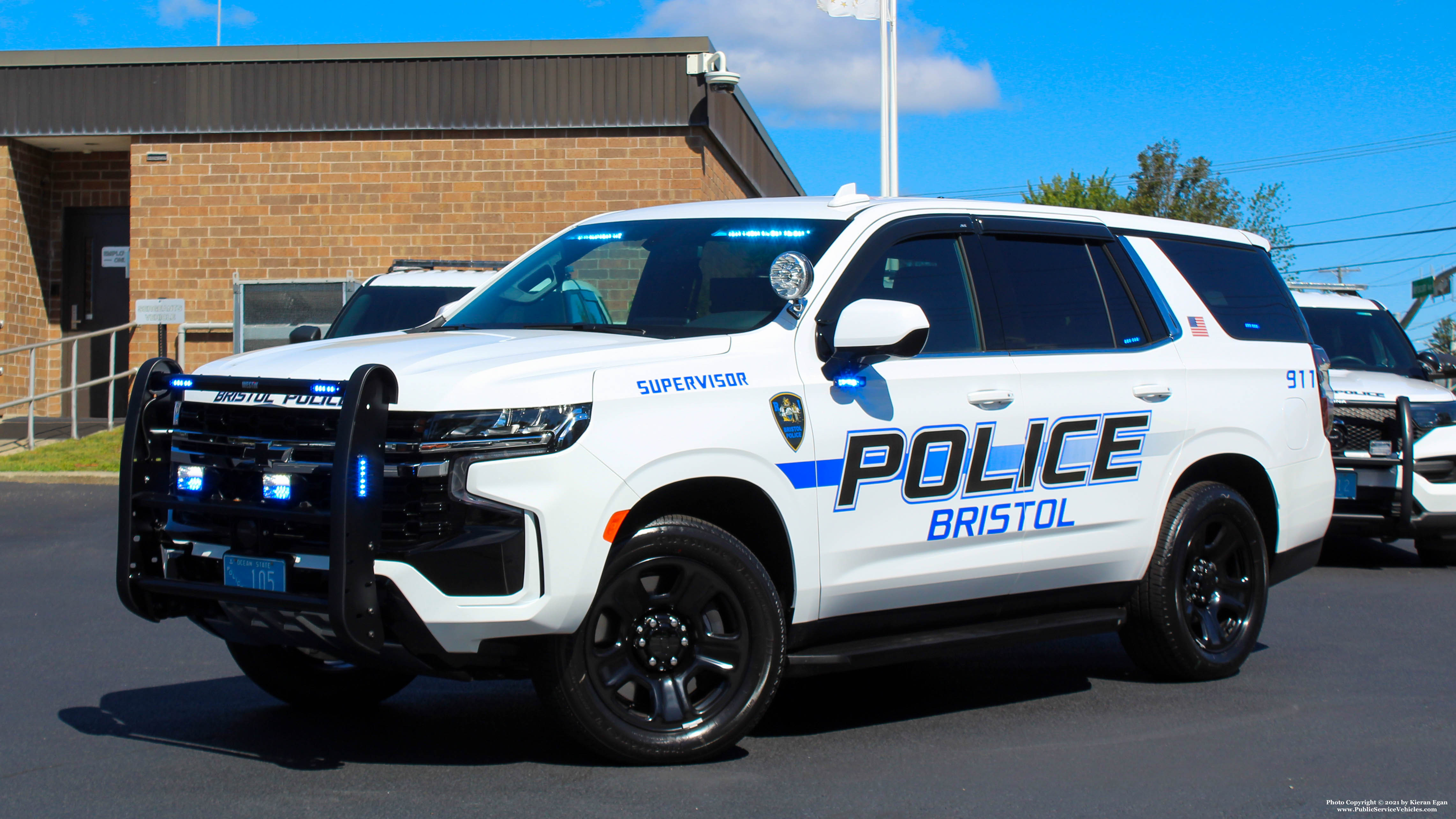 A photo  of Bristol Police
            Cruiser 105, a 2021 Chevrolet Tahoe             taken by Kieran Egan