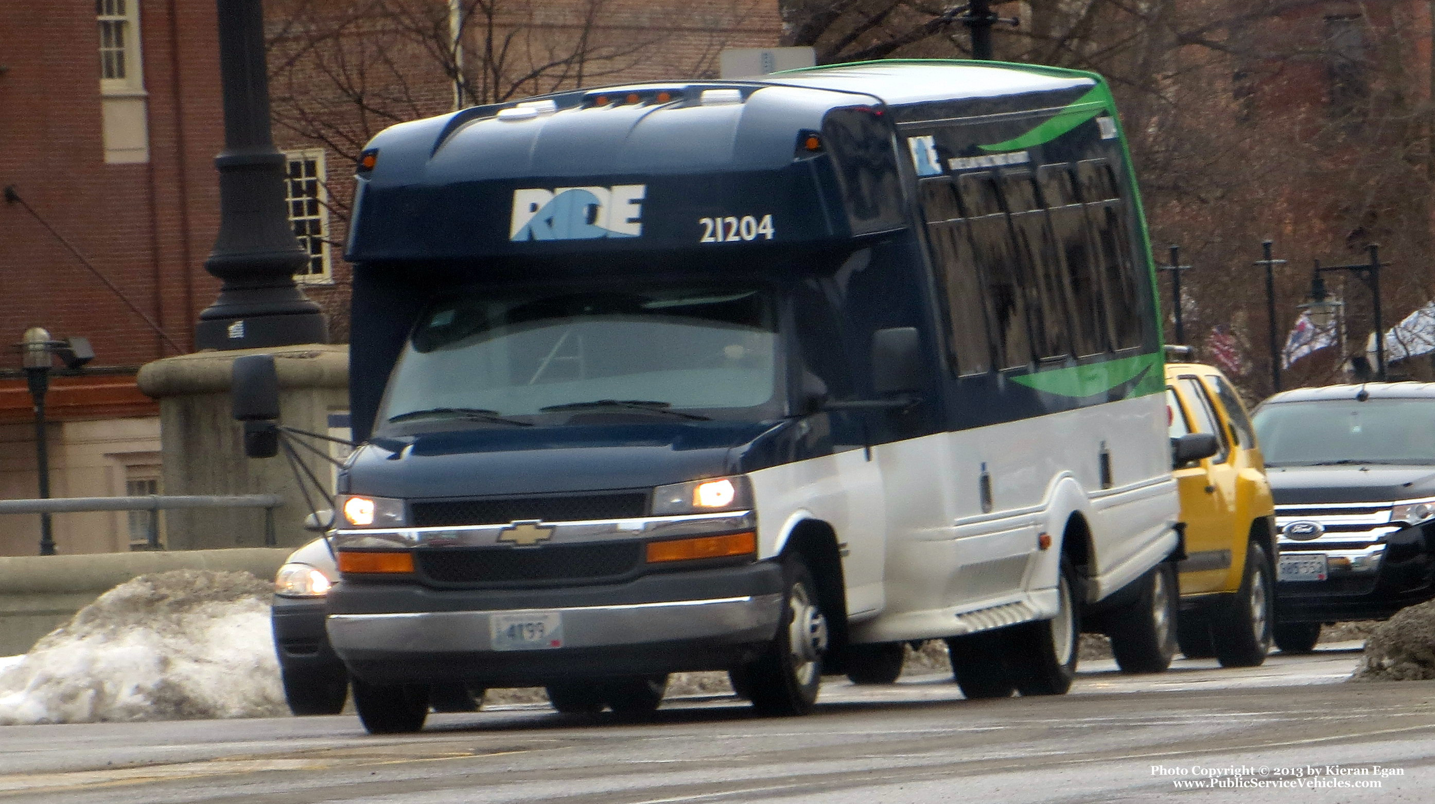 A photo  of Rhode Island Public Transit Authority
            Paratransit Bus 21204, a 2012 Chevrolet 4500 Bus             taken by Kieran Egan