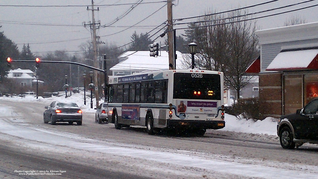 A photo  of Rhode Island Public Transit Authority
            Bus 0526, a 2005 Gillig Low Floor             taken by Kieran Egan