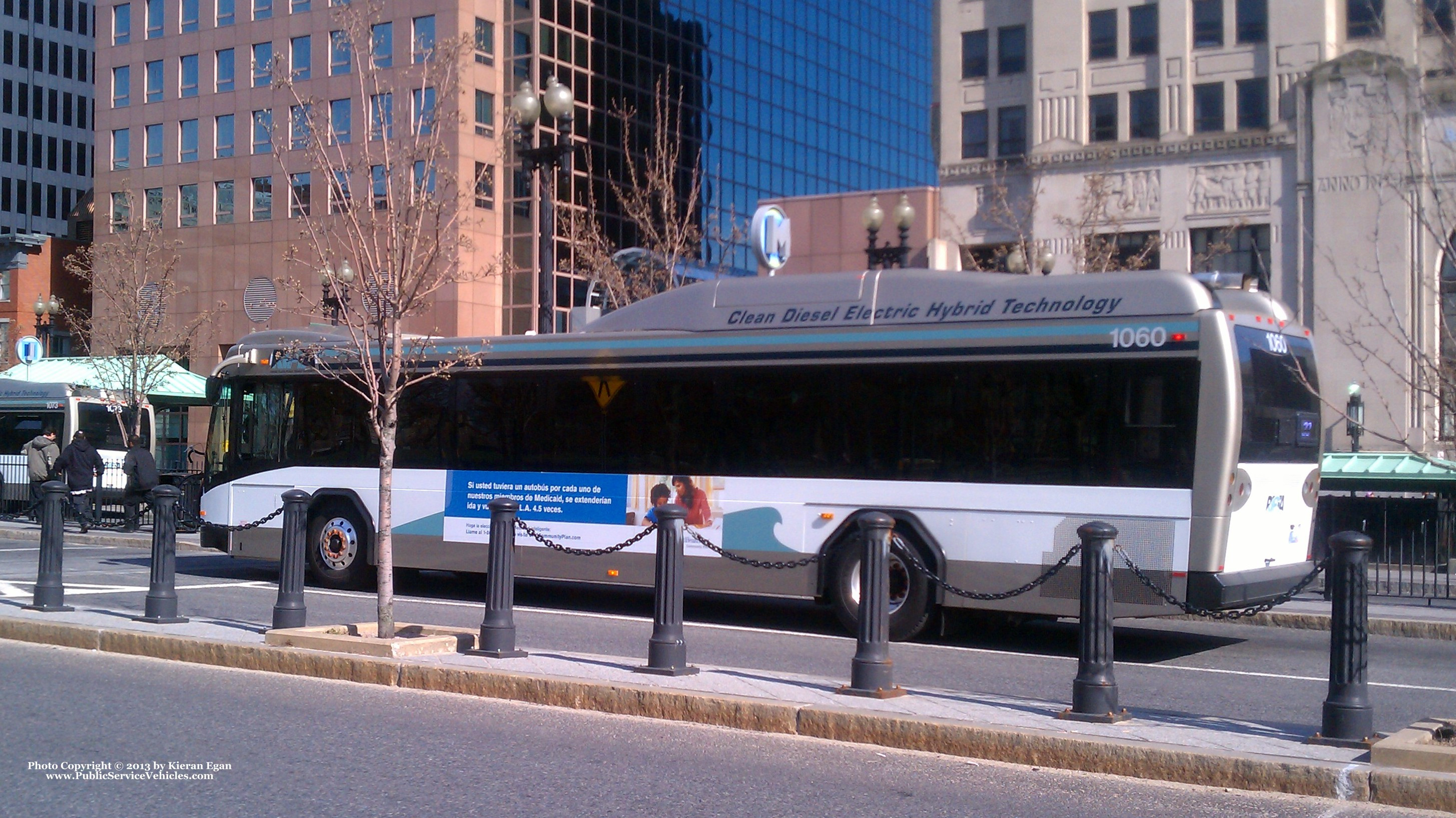 A photo  of Rhode Island Public Transit Authority
            Bus 1060, a 2010 Gillig BRT HEV             taken by Kieran Egan