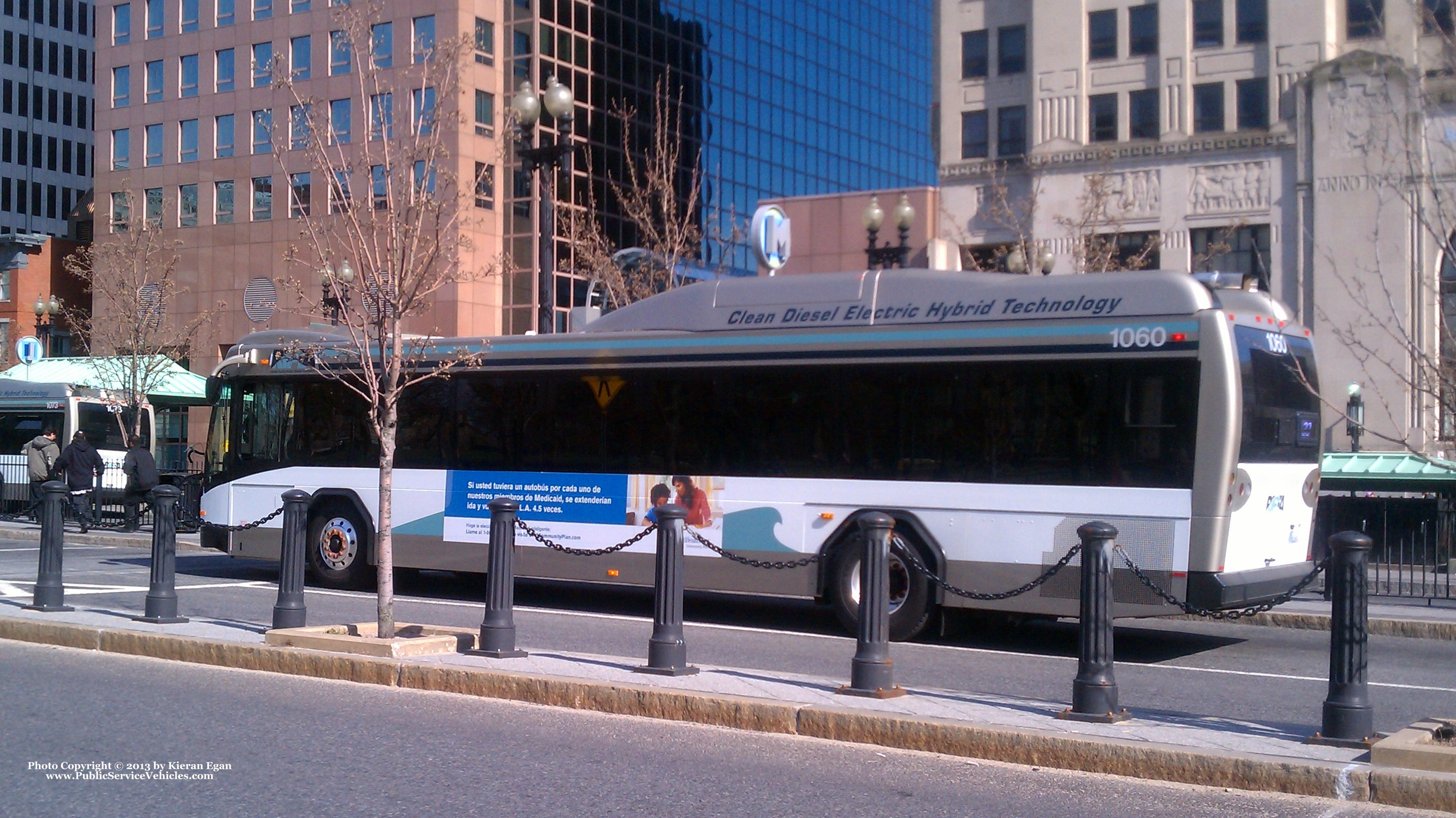 A photo  of Rhode Island Public Transit Authority
            Bus 1060, a 2010 Gillig BRT HEV             taken by Kieran Egan