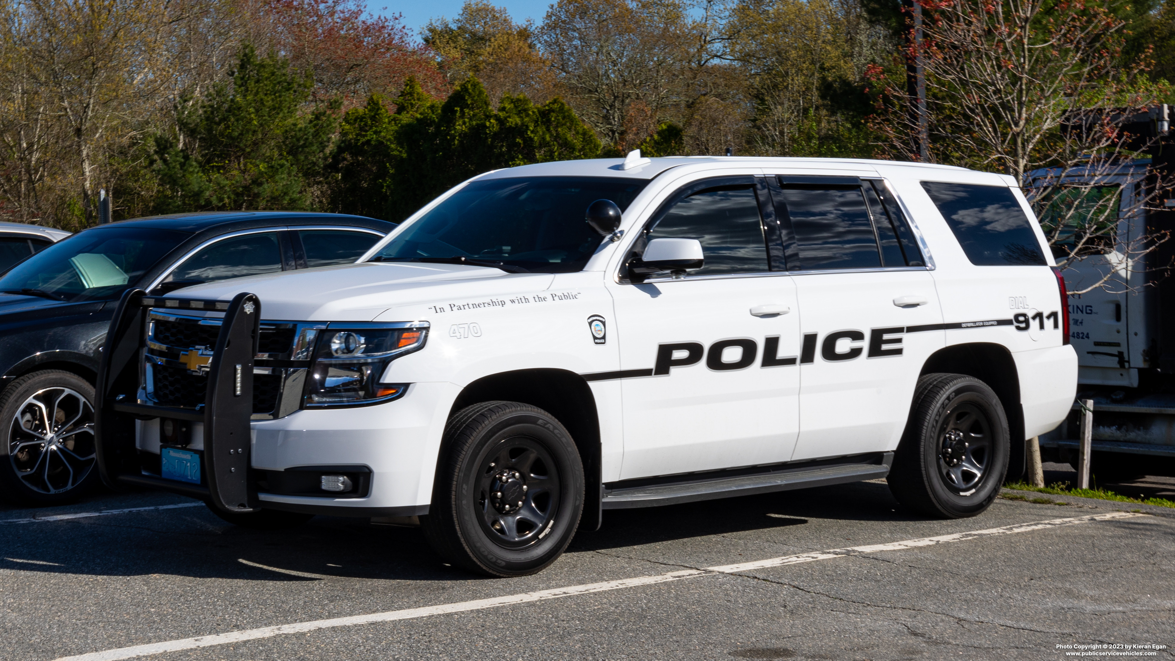 A photo  of Mattapoisett Police
            Cruiser 470, a 2016 Chevrolet Tahoe             taken by Kieran Egan