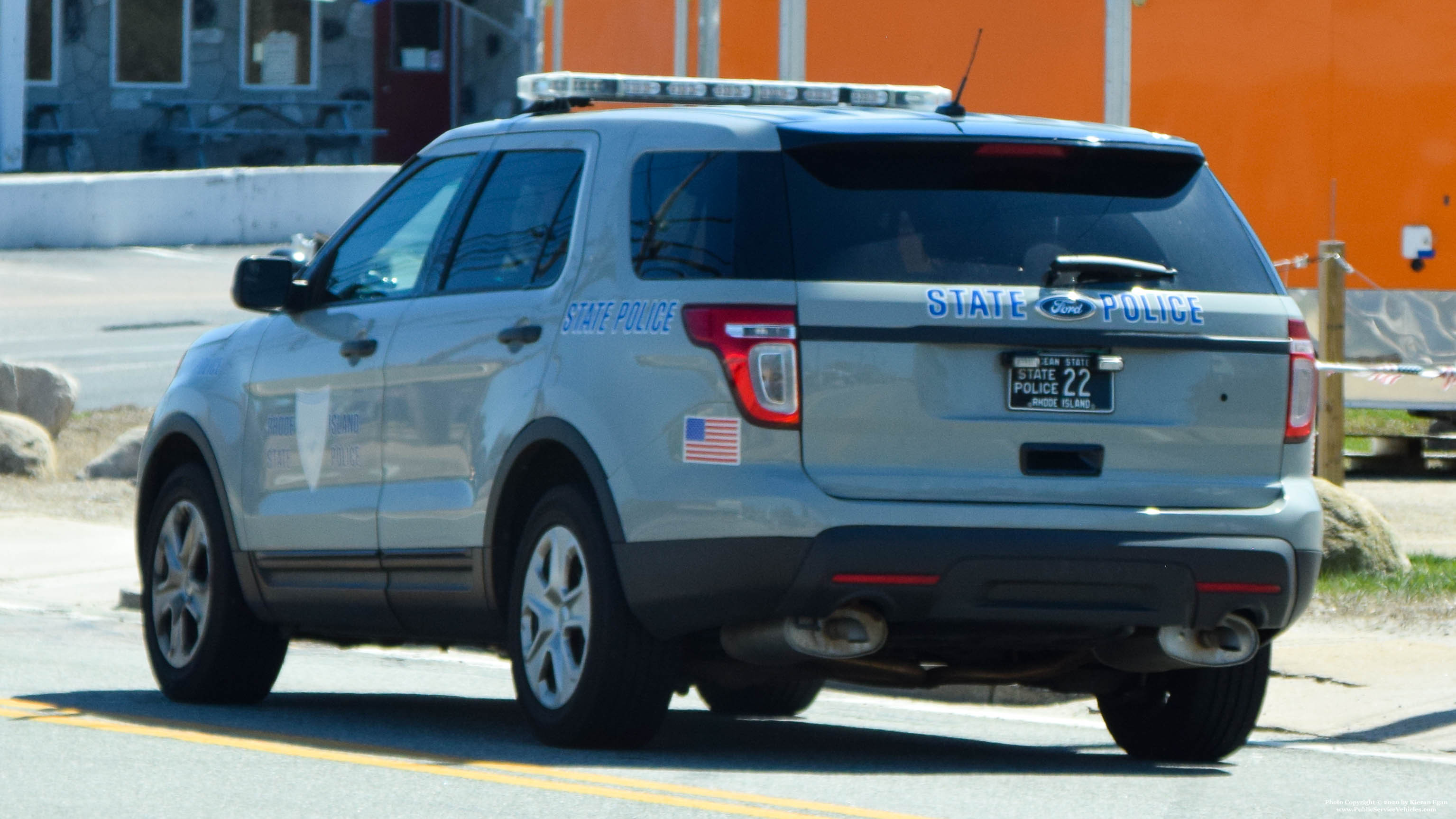 A photo  of Rhode Island State Police
            Cruiser 22, a 2013 Ford Police Interceptor Utility             taken by Kieran Egan