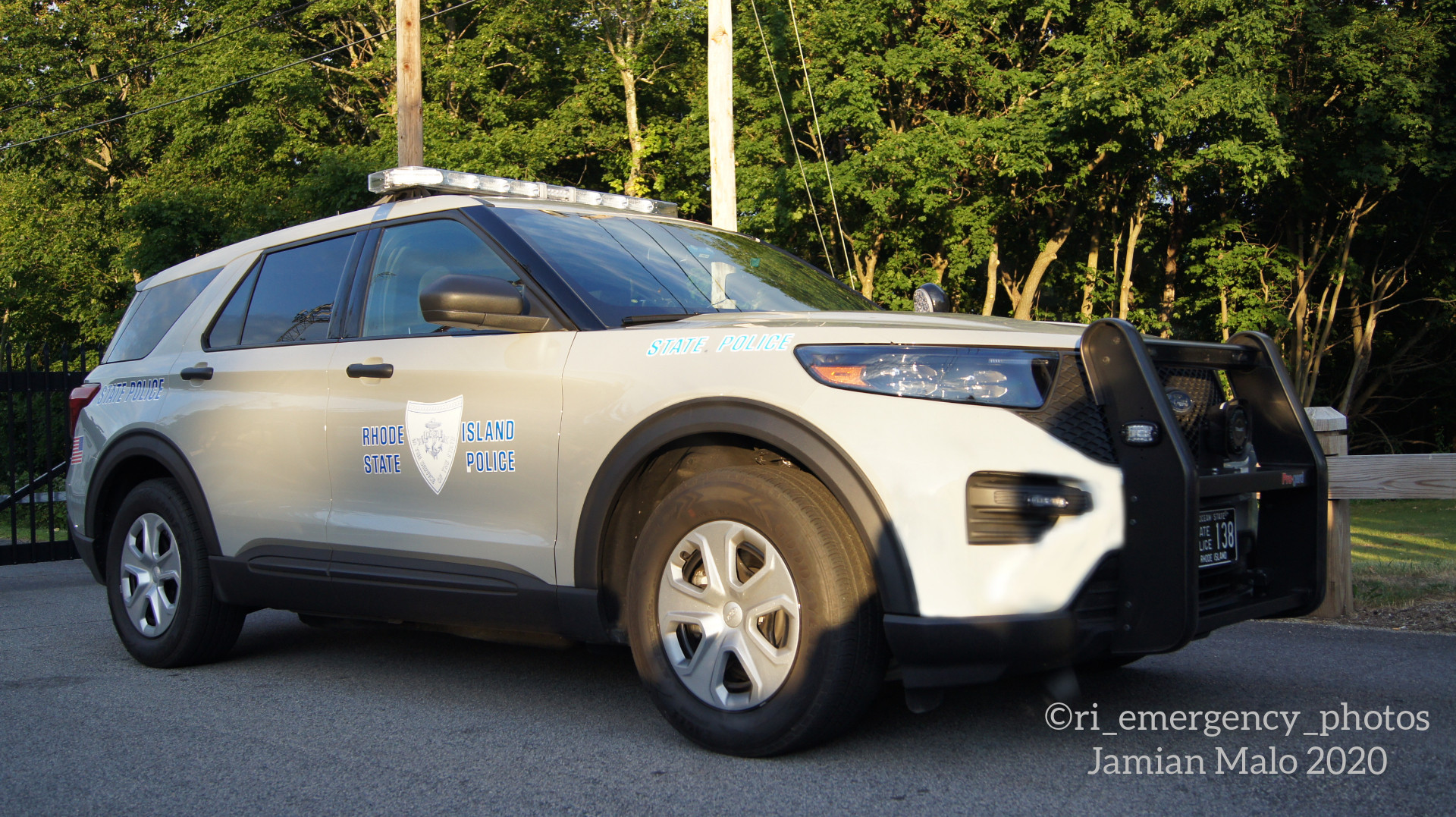 A photo  of Rhode Island State Police
            Cruiser 138, a 2020 Ford Police Interceptor Utility             taken by Jamian Malo