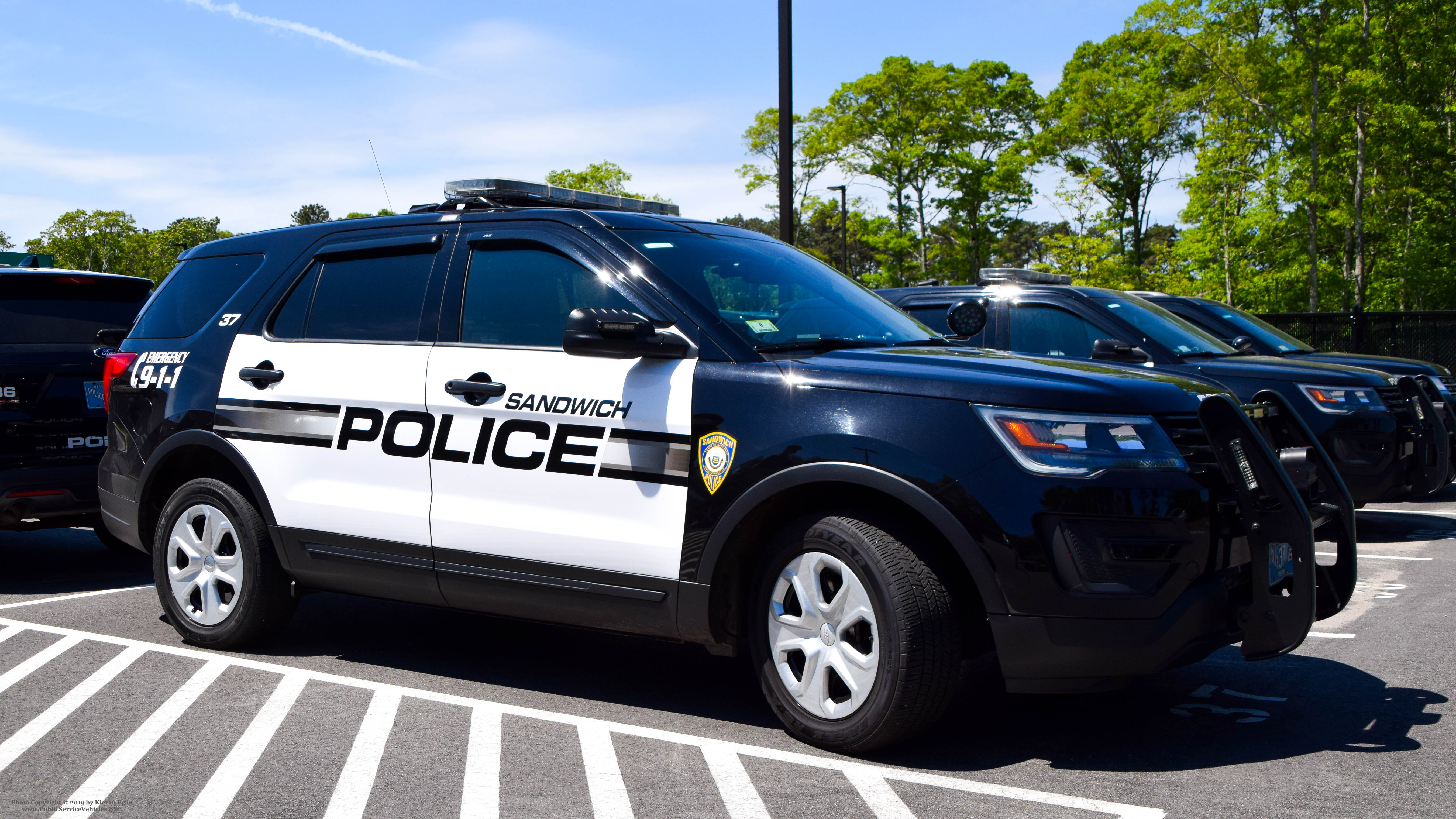 A photo  of Sandwich Police
            Cruiser 37, a 2019 Ford Police Interceptor Utility             taken by Kieran Egan