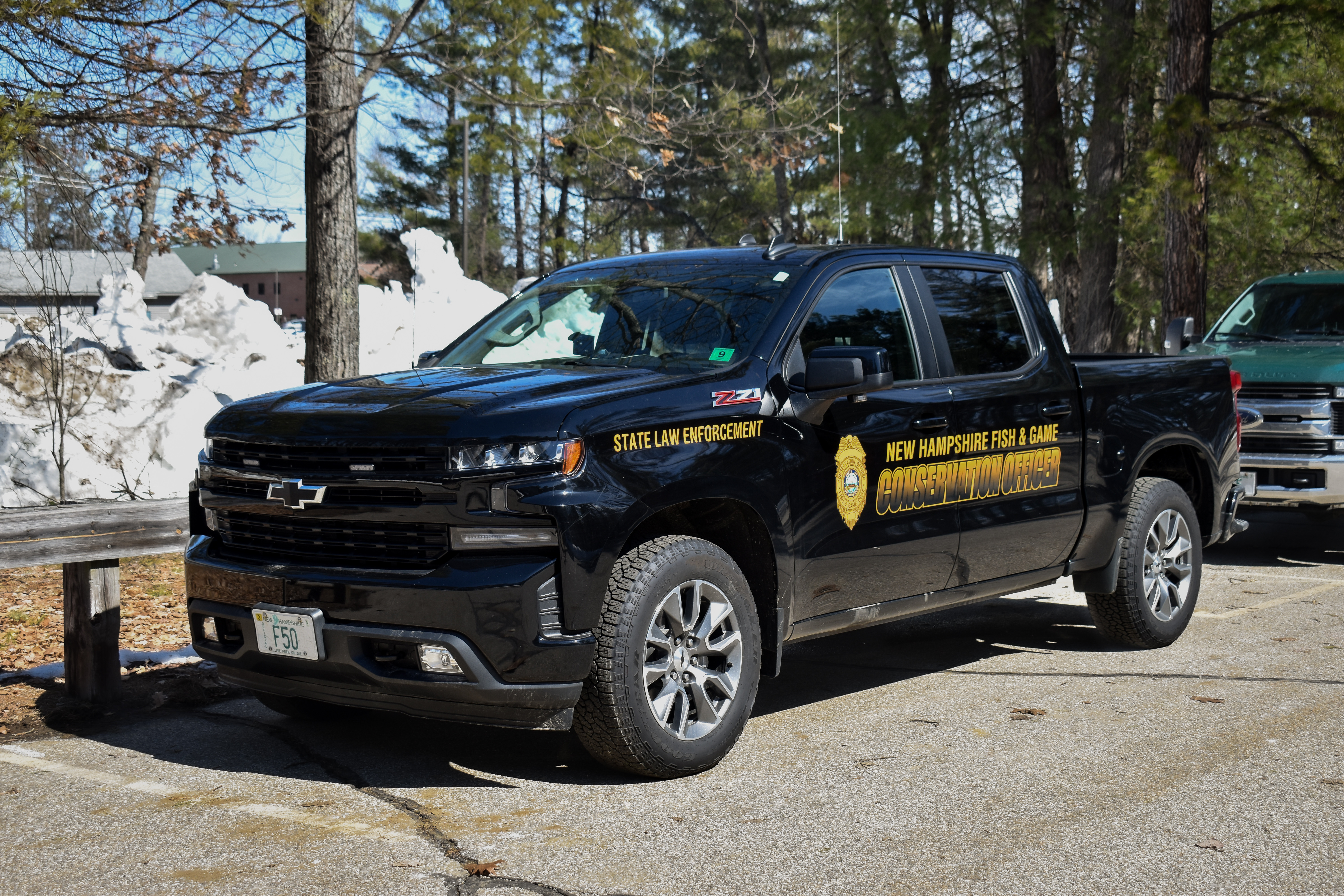 A photo  of New Hampshire Fish and Game
            Cruiser 50, a 2022 Chevrolet 1500 RST             taken by Luke Tougas