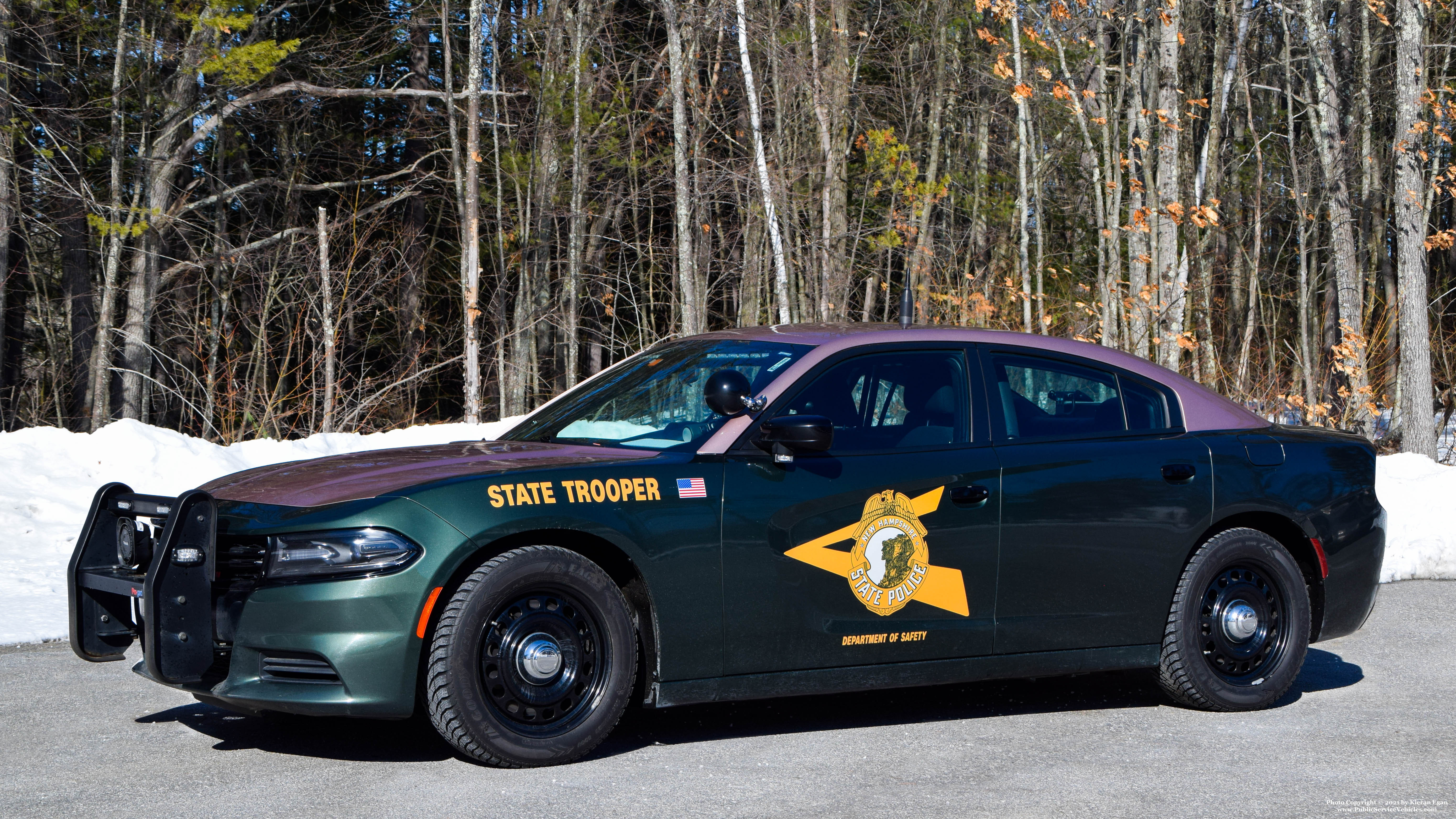 A photo  of New Hampshire State Police
            Cruiser 417, a 2019 Dodge Charger             taken by Kieran Egan