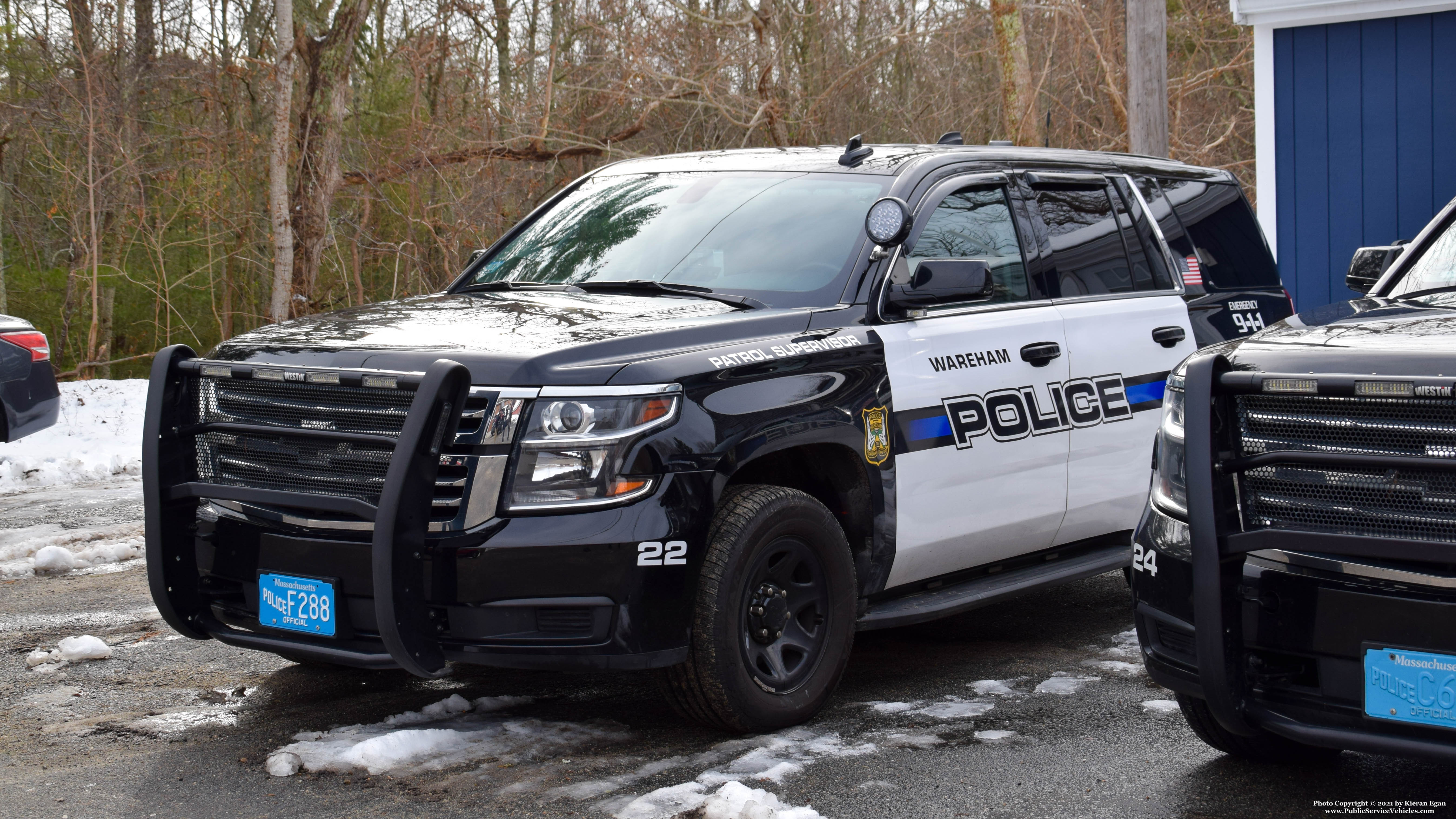 A photo  of Wareham Police
            W-22, a 2020 Chevrolet Tahoe             taken by Kieran Egan