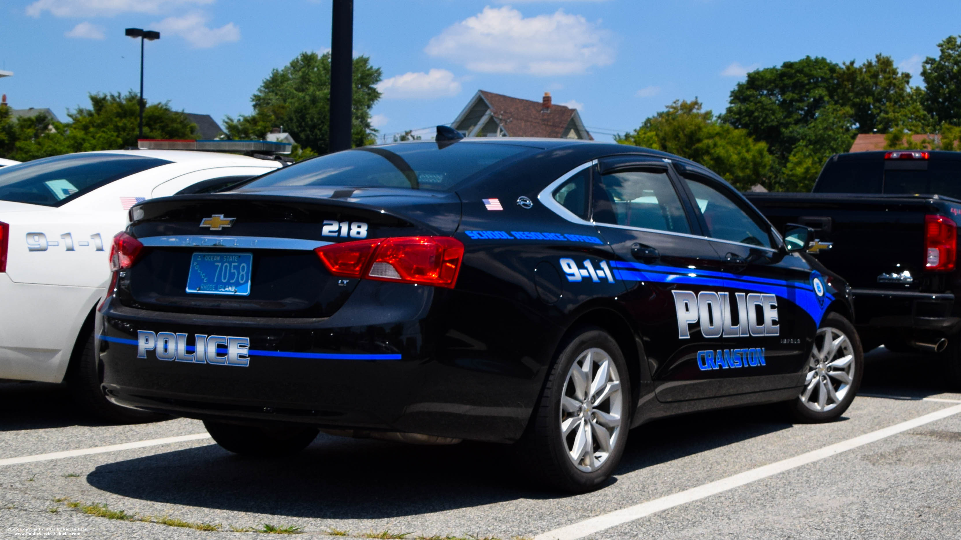 A photo  of Cranston Police
            Cruiser 218, a 2018 Chevrolet Impala             taken by Kieran Egan