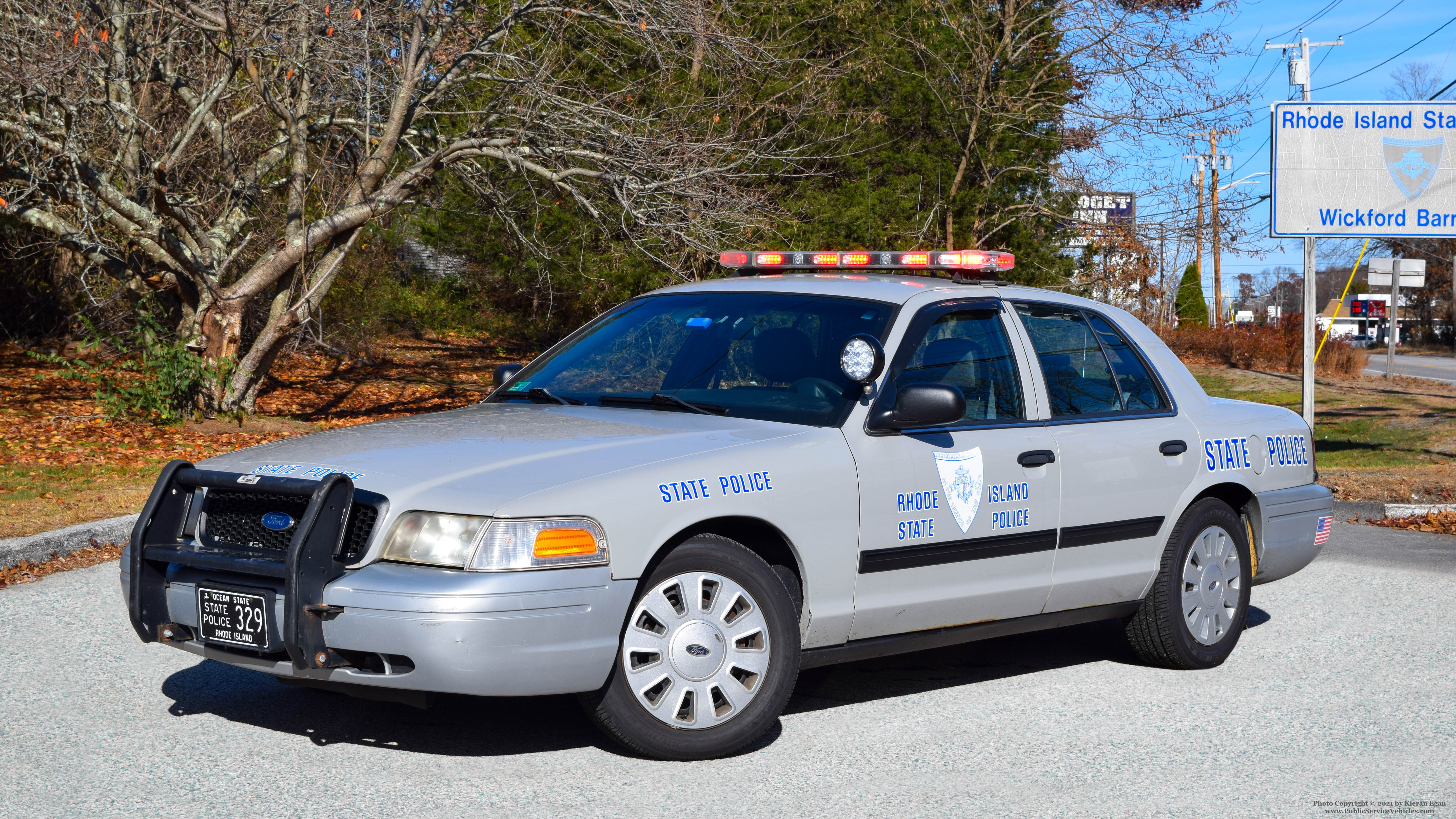 A photo  of Rhode Island State Police
            Cruiser 329, a 2010 Ford Crown Victoria Police Interceptor             taken by Kieran Egan