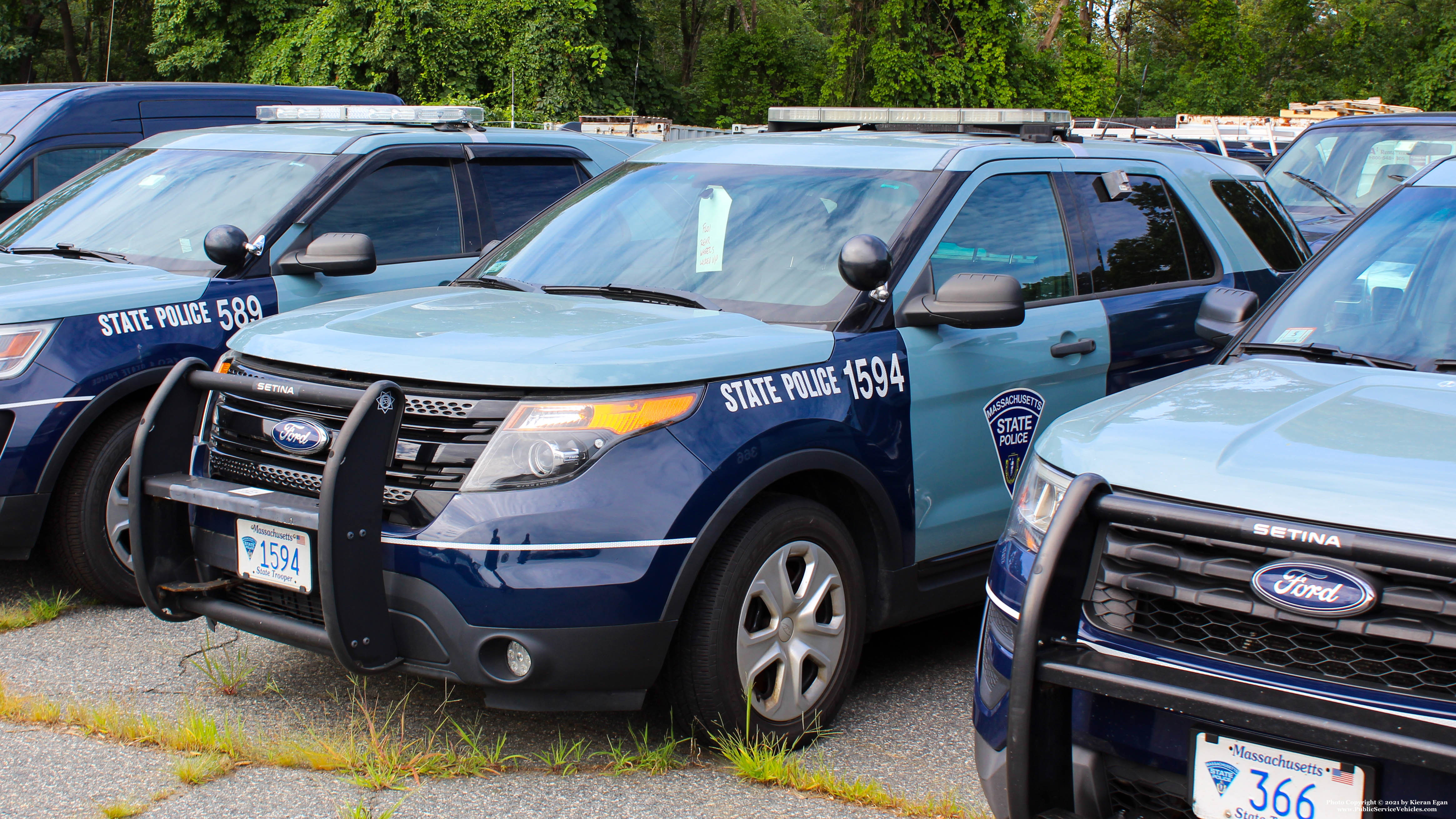 A photo  of Massachusetts State Police
            Cruiser 1594, a 2013 Ford Police Interceptor Utility             taken by Kieran Egan