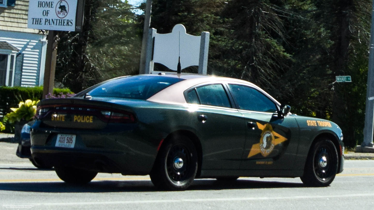 A photo  of New Hampshire State Police
            Cruiser 505, a 2015-2019 Dodge Charger             taken by Kieran Egan