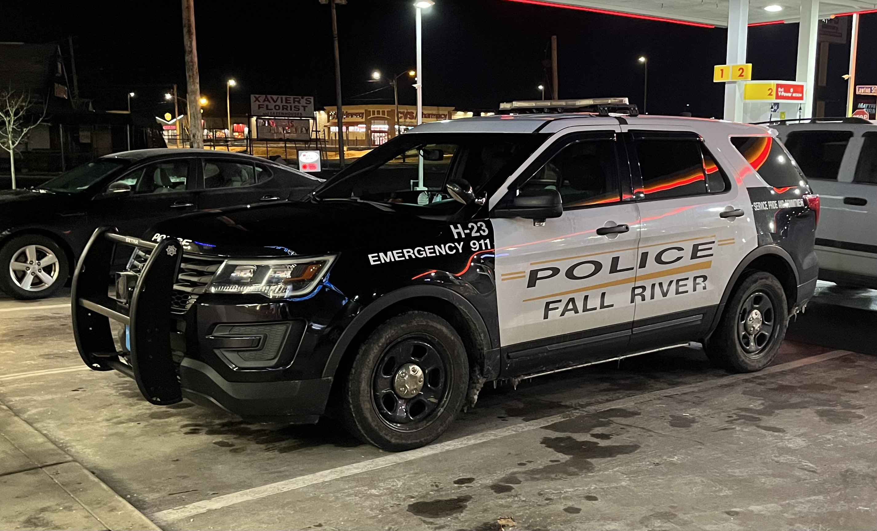 A photo  of Fall River Police
            H-23, a 2016 Ford Police Interceptor Utility             taken by @riemergencyvehicles