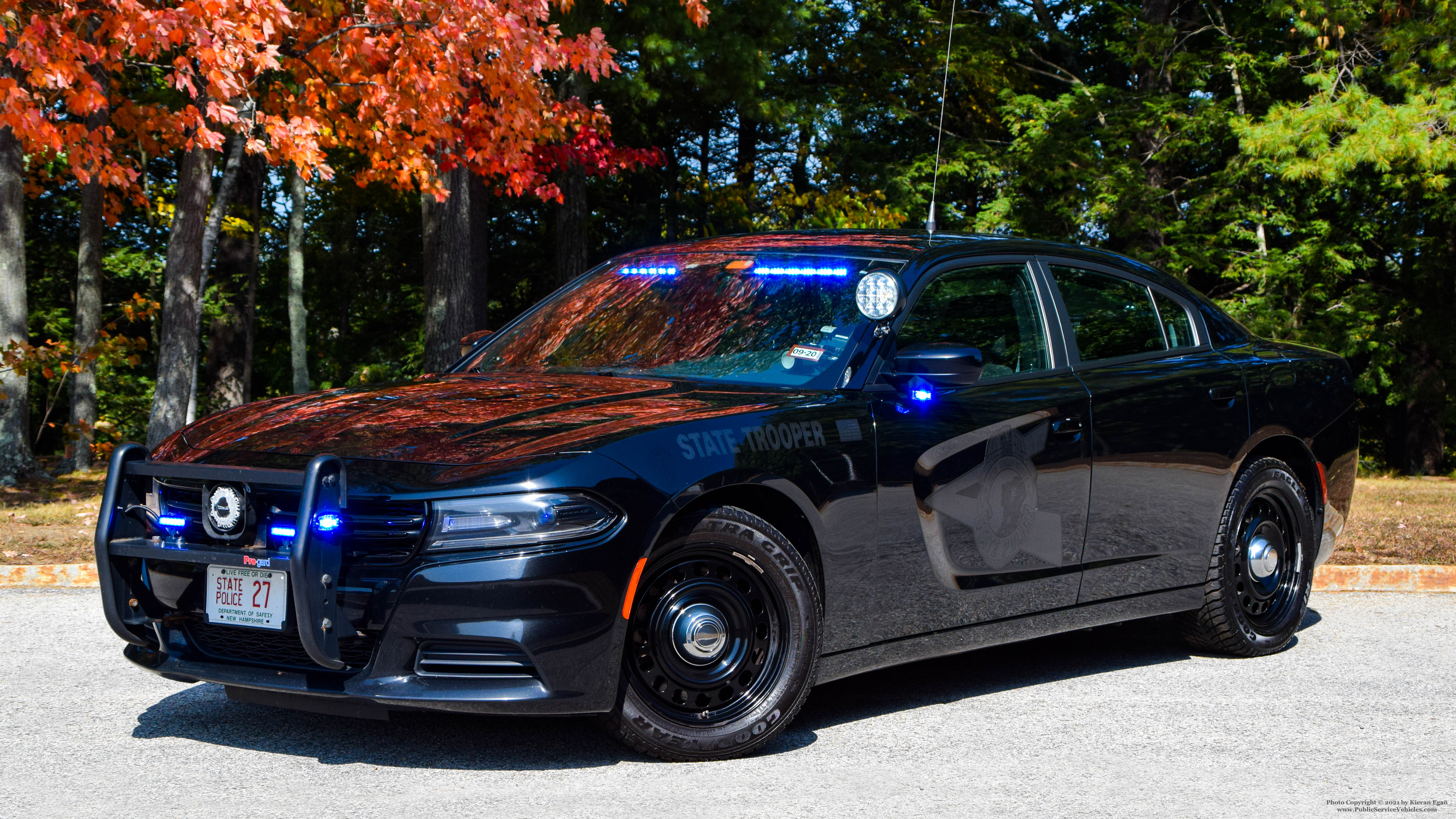 A photo  of New Hampshire State Police
            Cruiser 27, a 2015-2016 Dodge Charger             taken by Kieran Egan