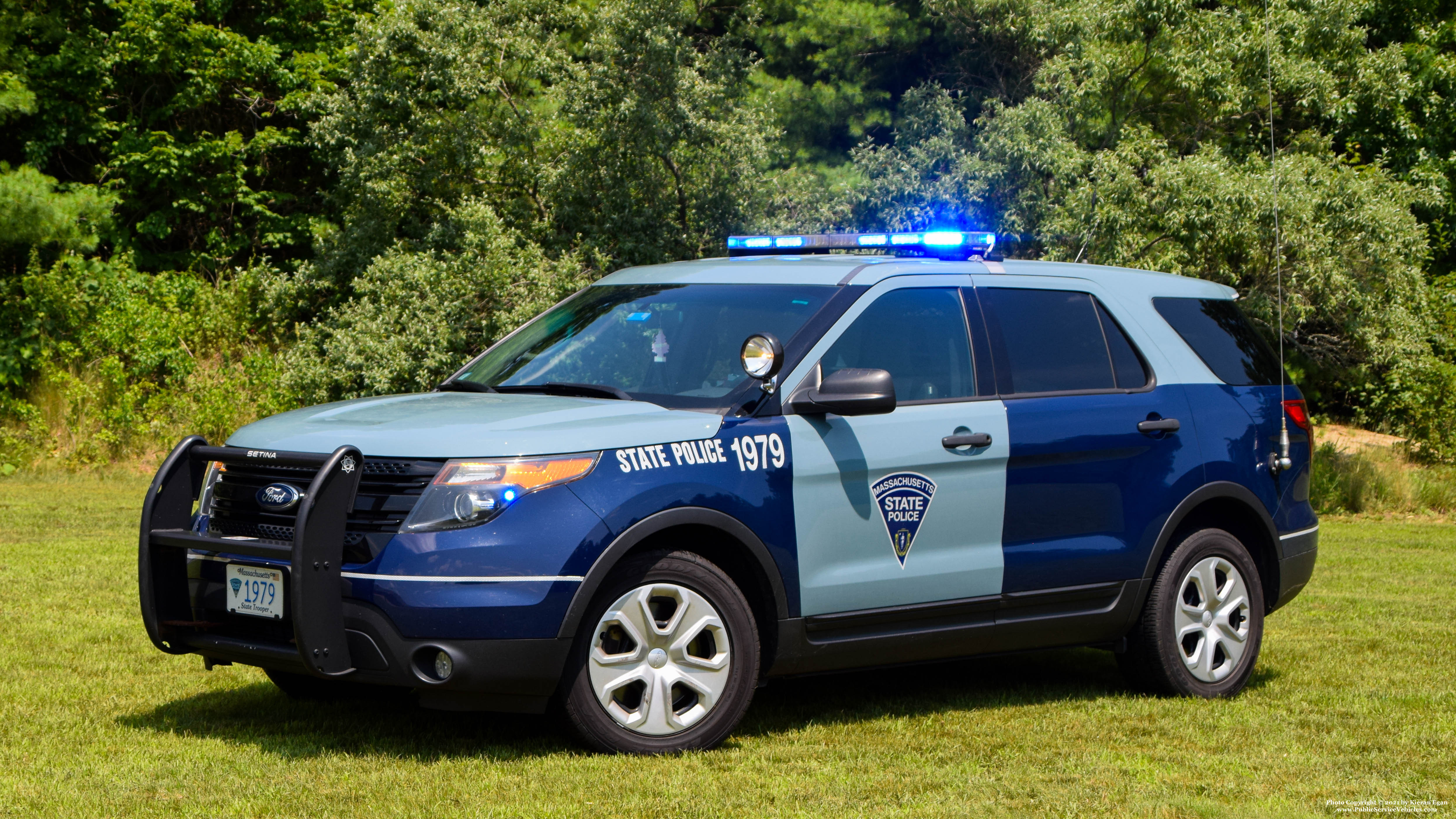 A photo  of Massachusetts State Police
            Cruiser 1979, a 2014 Ford Police Interceptor Utility             taken by Kieran Egan