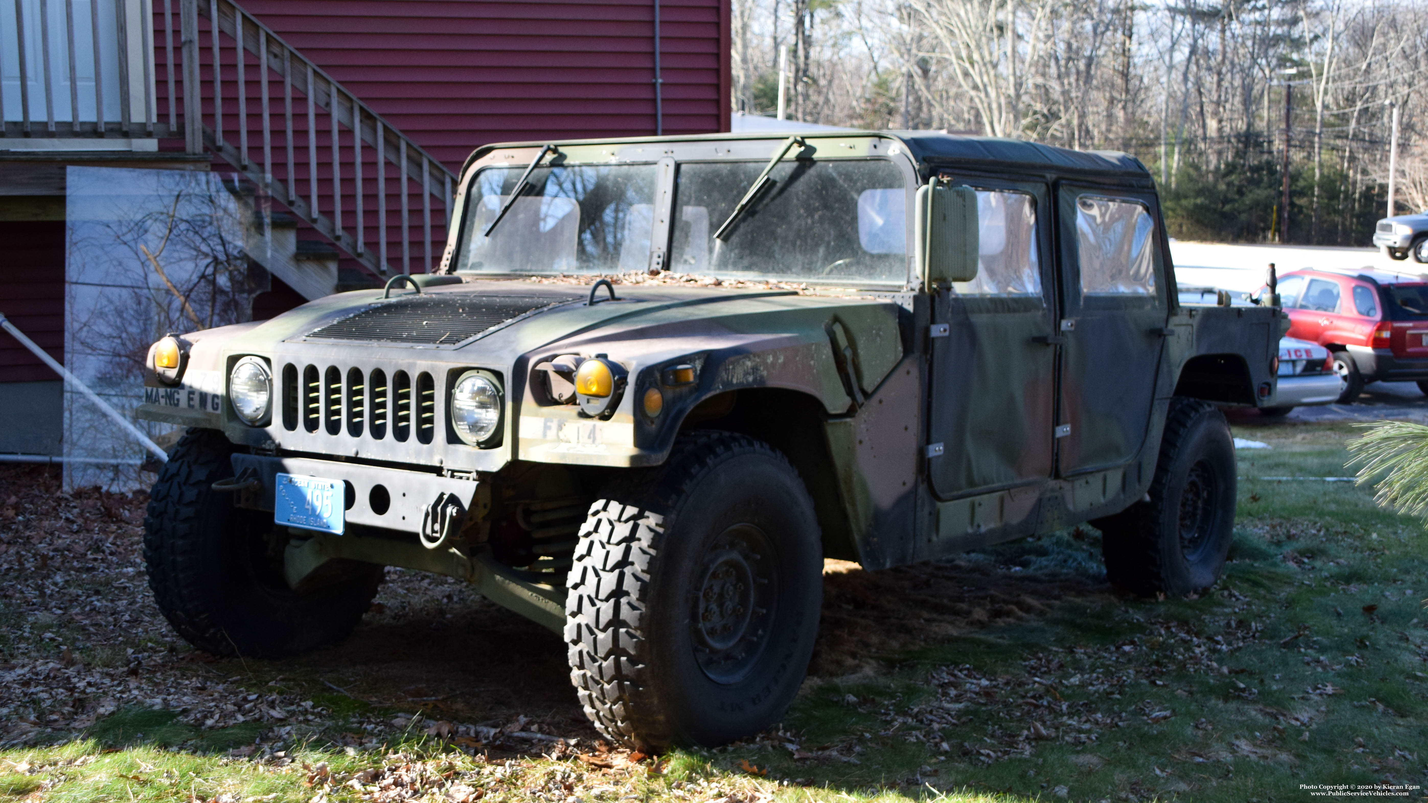 A photo  of Glocester Police
            Humvee 495, a 1990-2000 AM General Humvee             taken by Kieran Egan