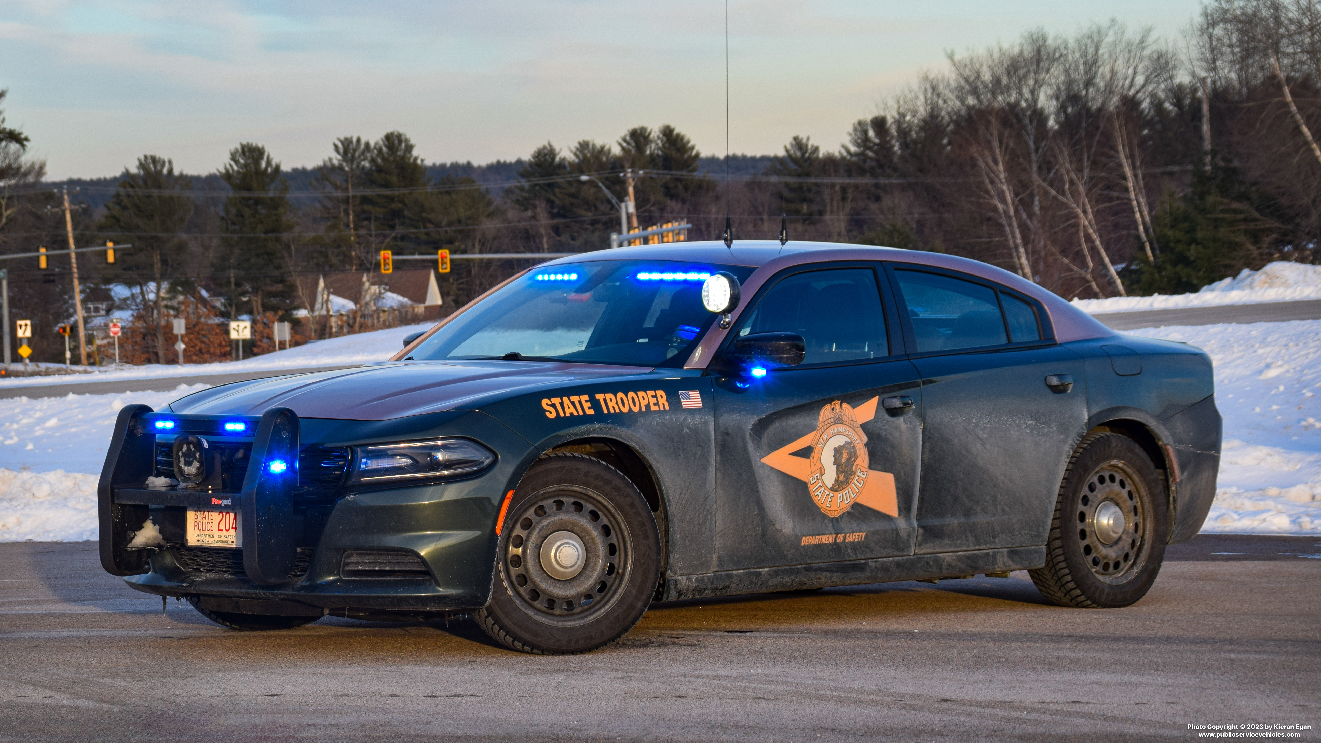 A photo  of New Hampshire State Police
            Cruiser 204, a 2018-2020 Dodge Charger             taken by Kieran Egan