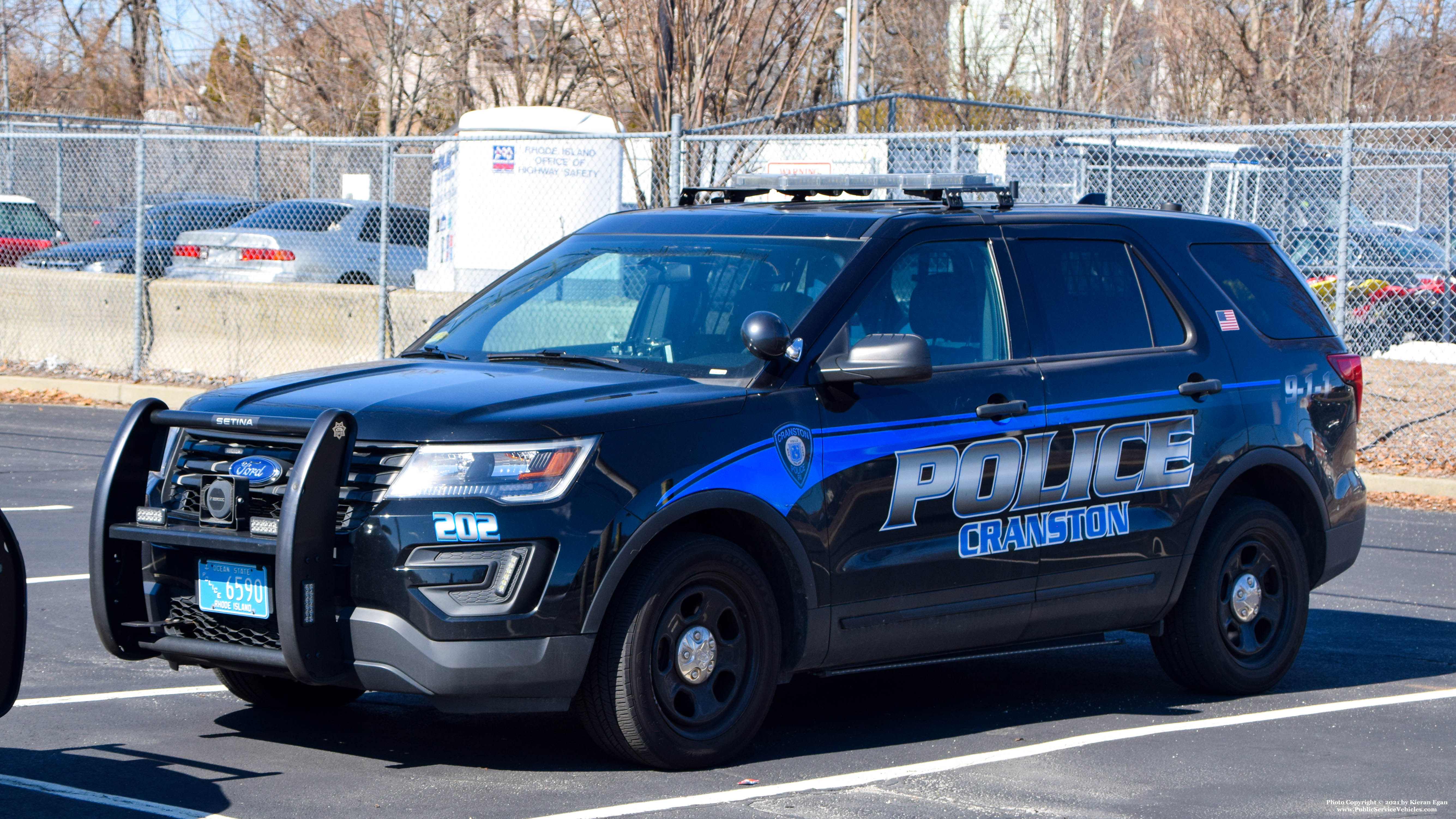 A photo  of Cranston Police
            Cruiser 202, a 2018 Ford Police Interceptor Utility             taken by Kieran Egan