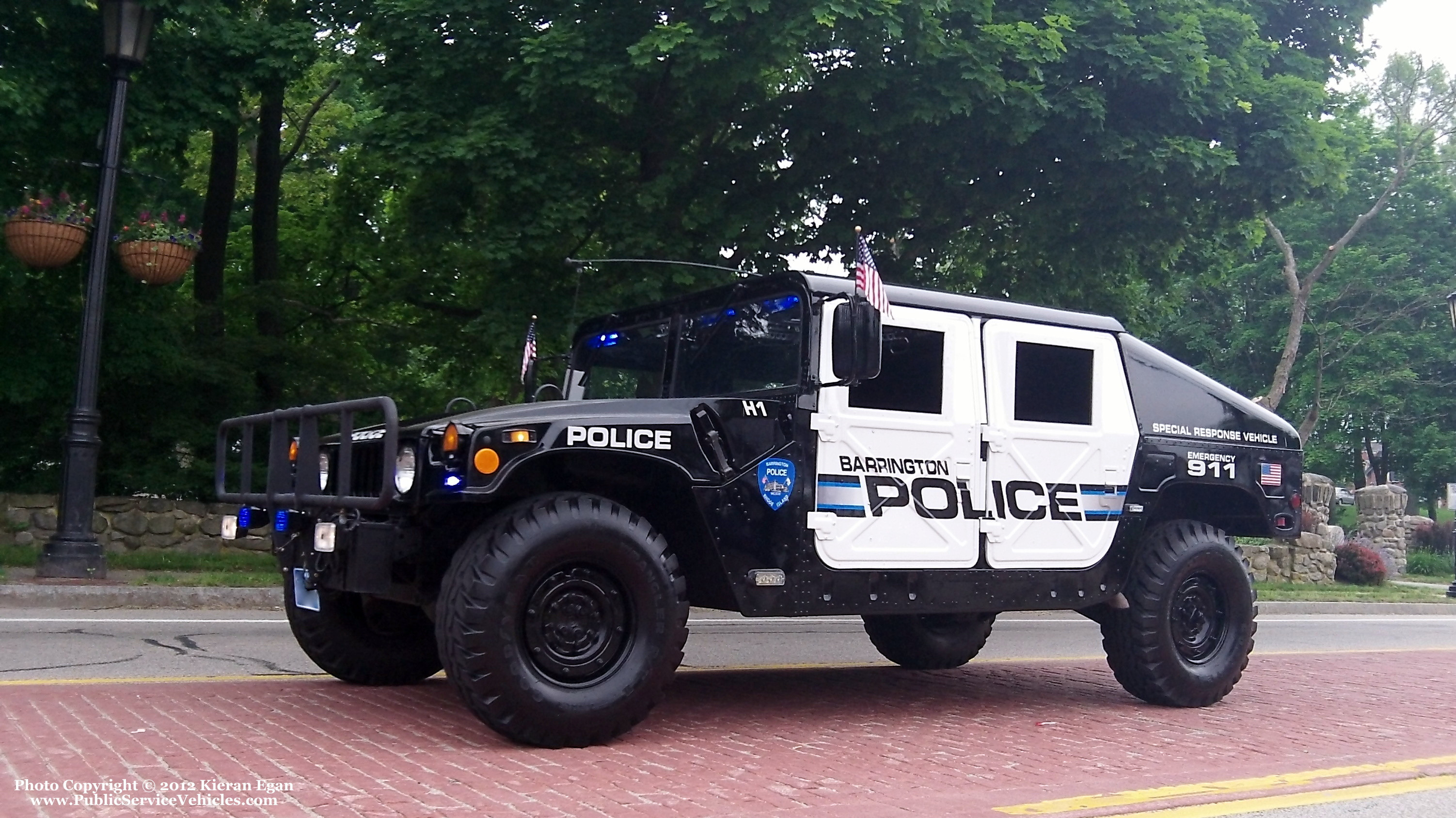 A photo  of Barrington Police
            Humvee 1, a 1993 AM General H3             taken by Kieran Egan