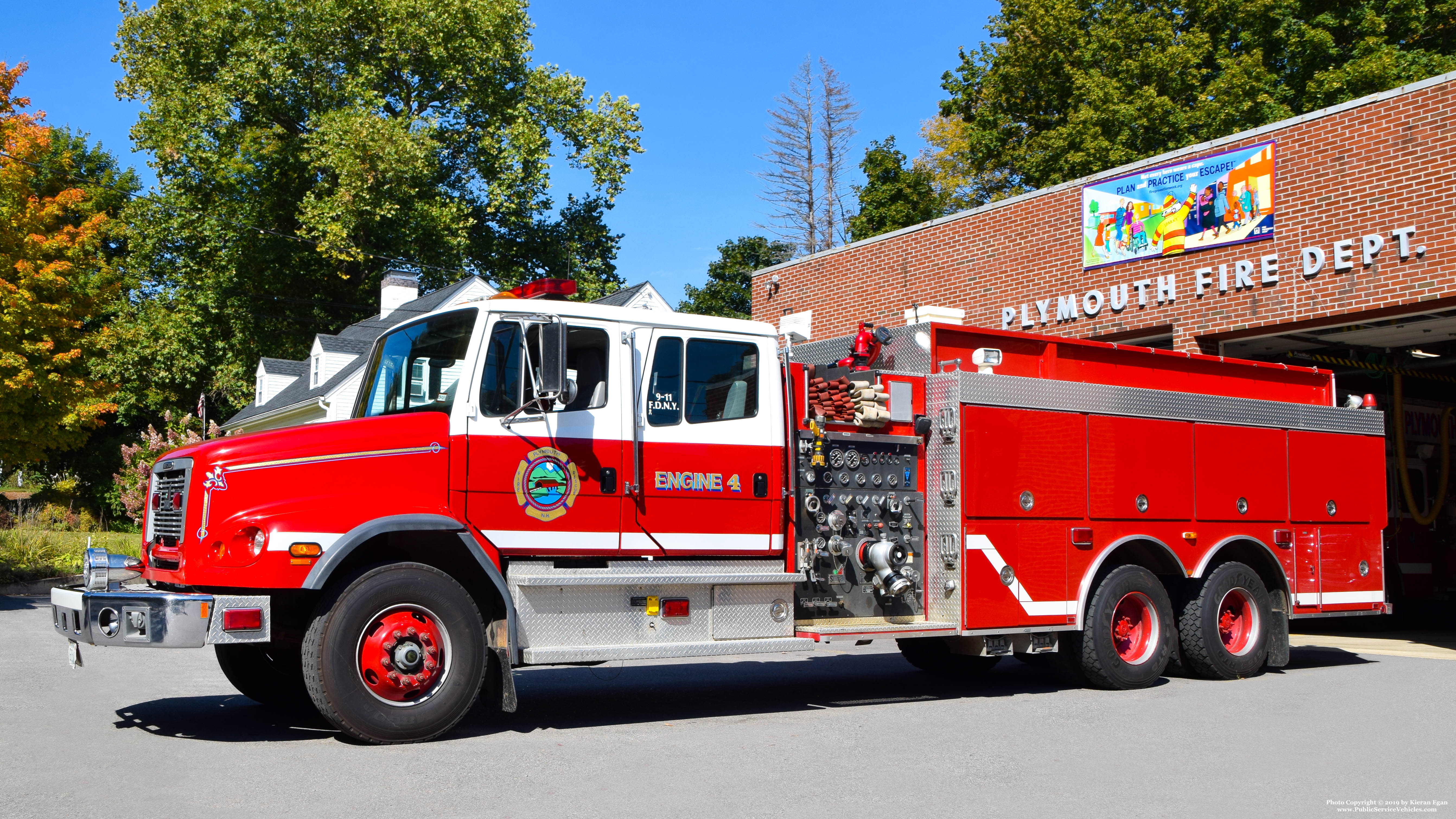 A photo  of Plymouth Fire
            18 Engine 4, a 1997 Freightliner             taken by Kieran Egan