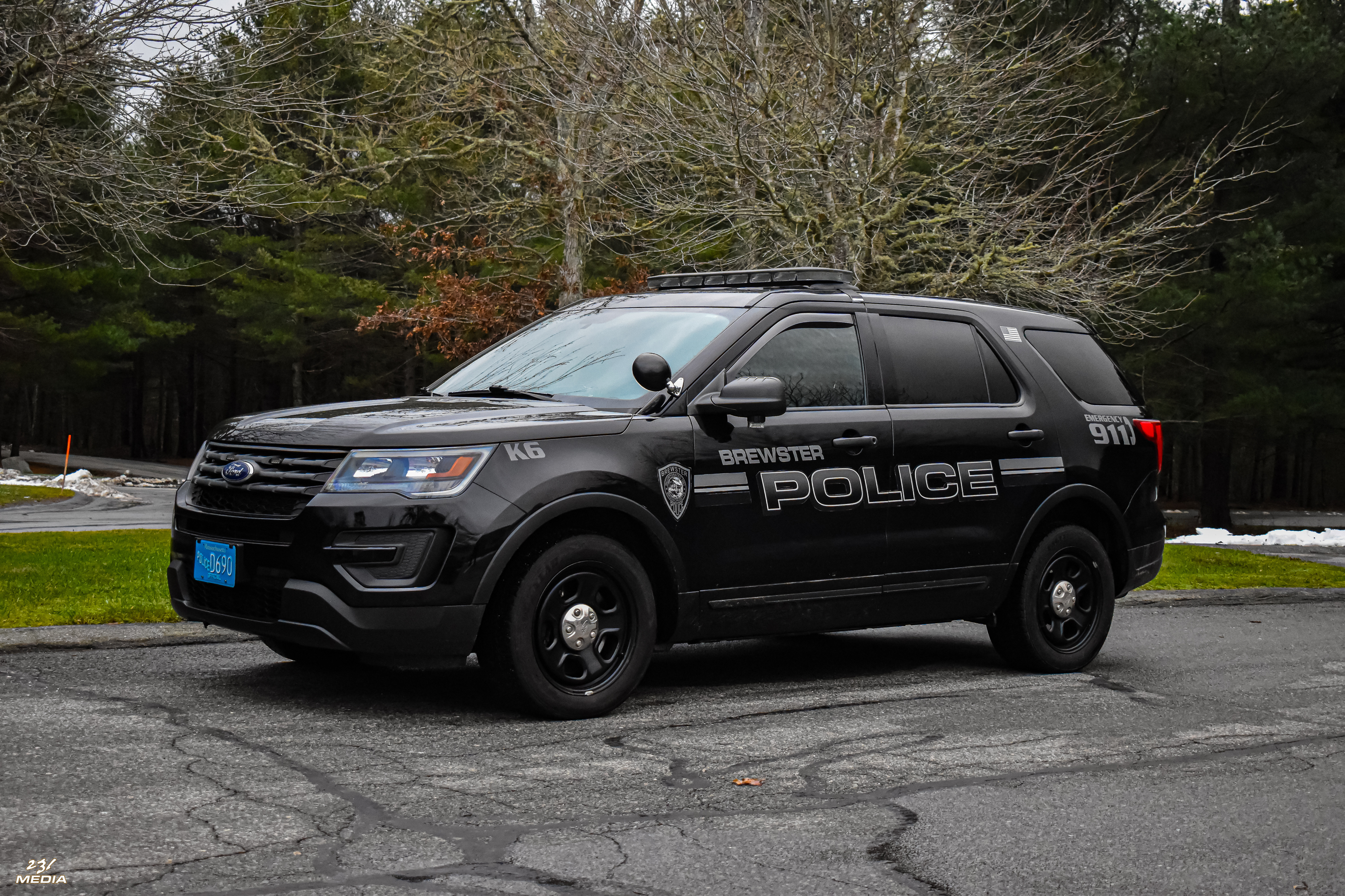 A photo  of Brewster Police
            Cruiser K6, a 2019 Ford Police Interceptor Utility             taken by Luke Tougas