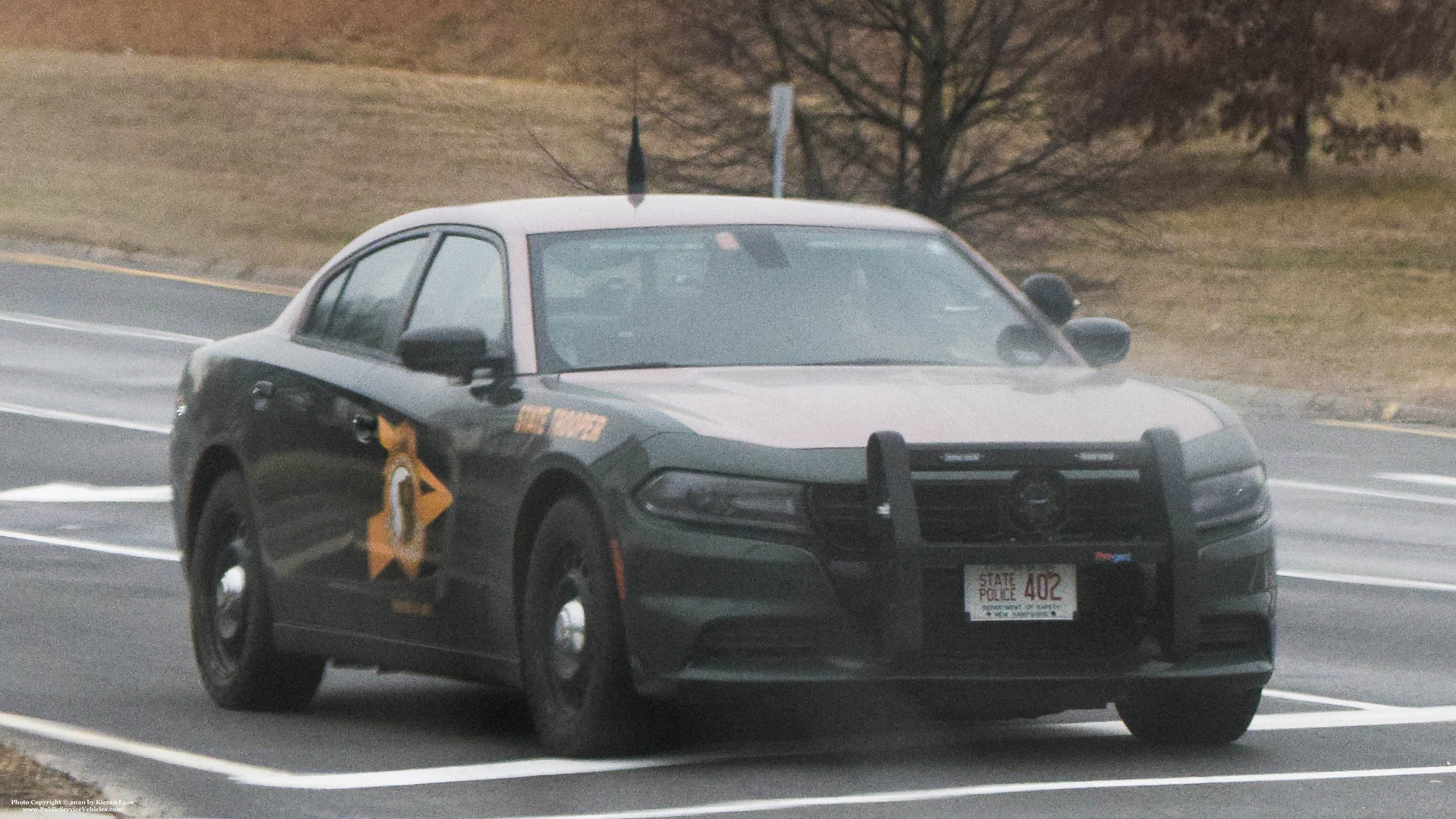 A photo  of New Hampshire State Police
            Cruiser 402, a 2015-2019 Dodge Charger             taken by Kieran Egan