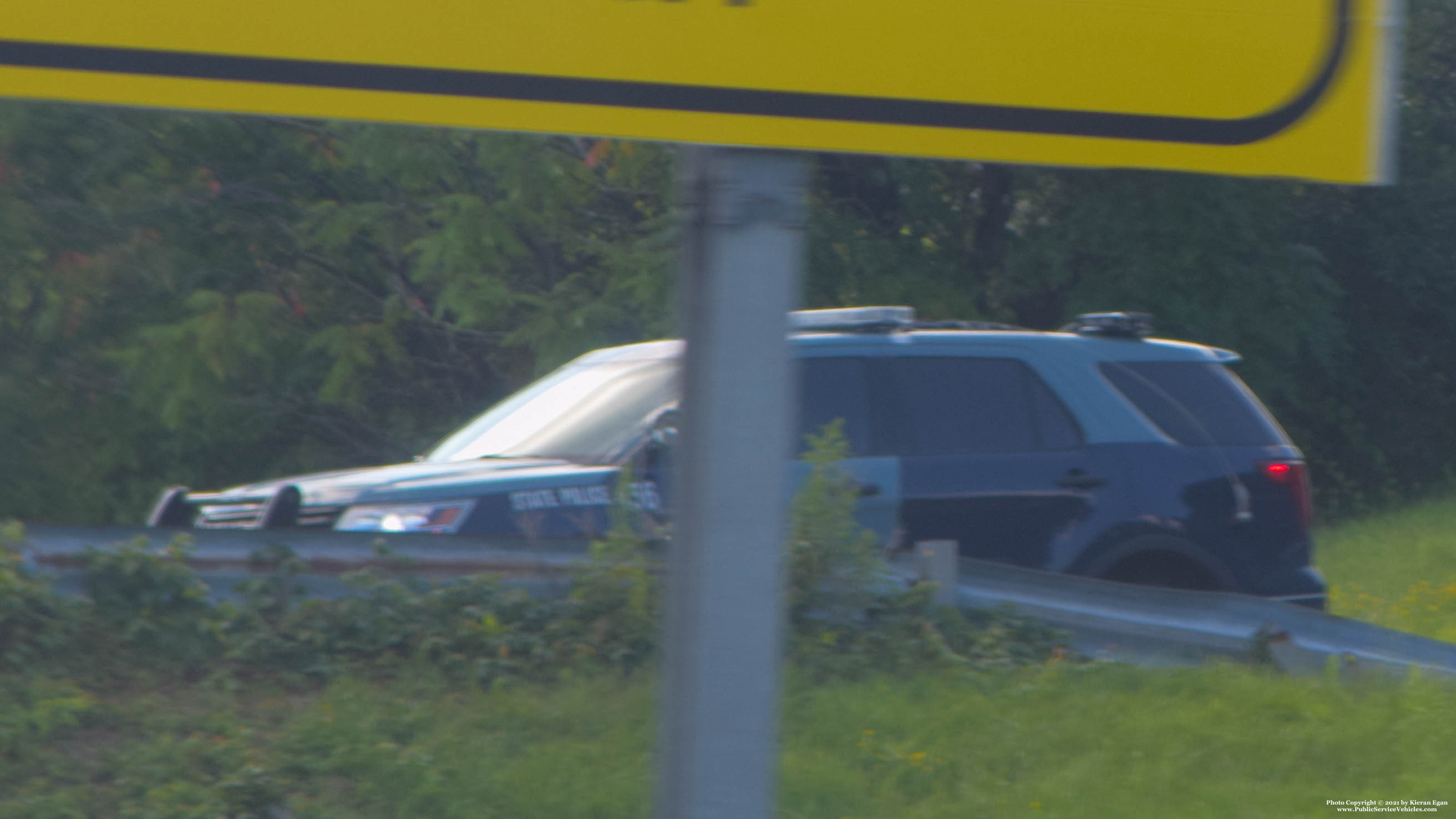 A photo  of Massachusetts State Police
            Cruiser 456, a 2018 Ford Police Interceptor Utility             taken by Kieran Egan