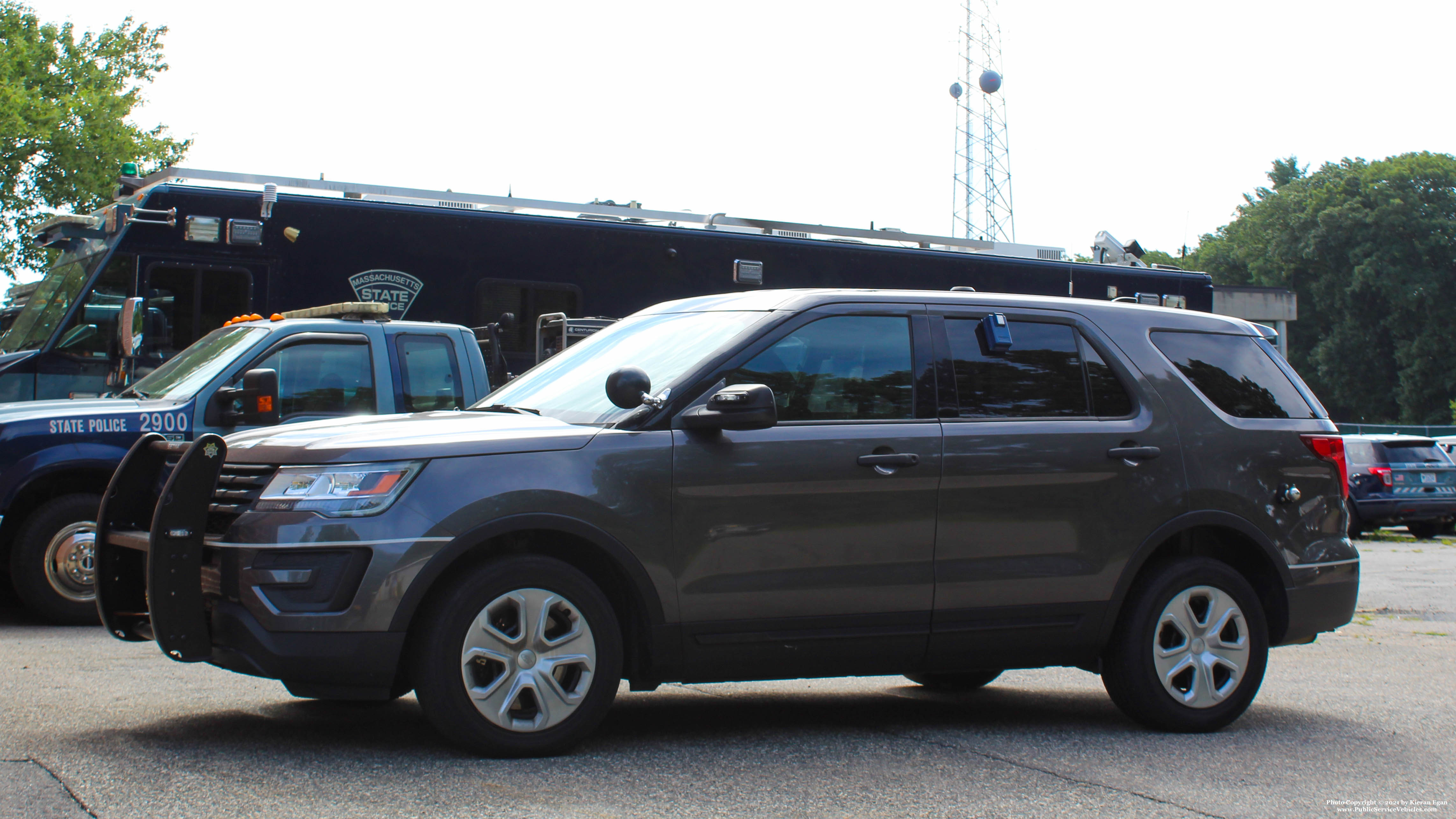A photo  of Massachusetts State Police
            Cruiser 1112, a 2017 Ford Police Interceptor Utility             taken by Kieran Egan