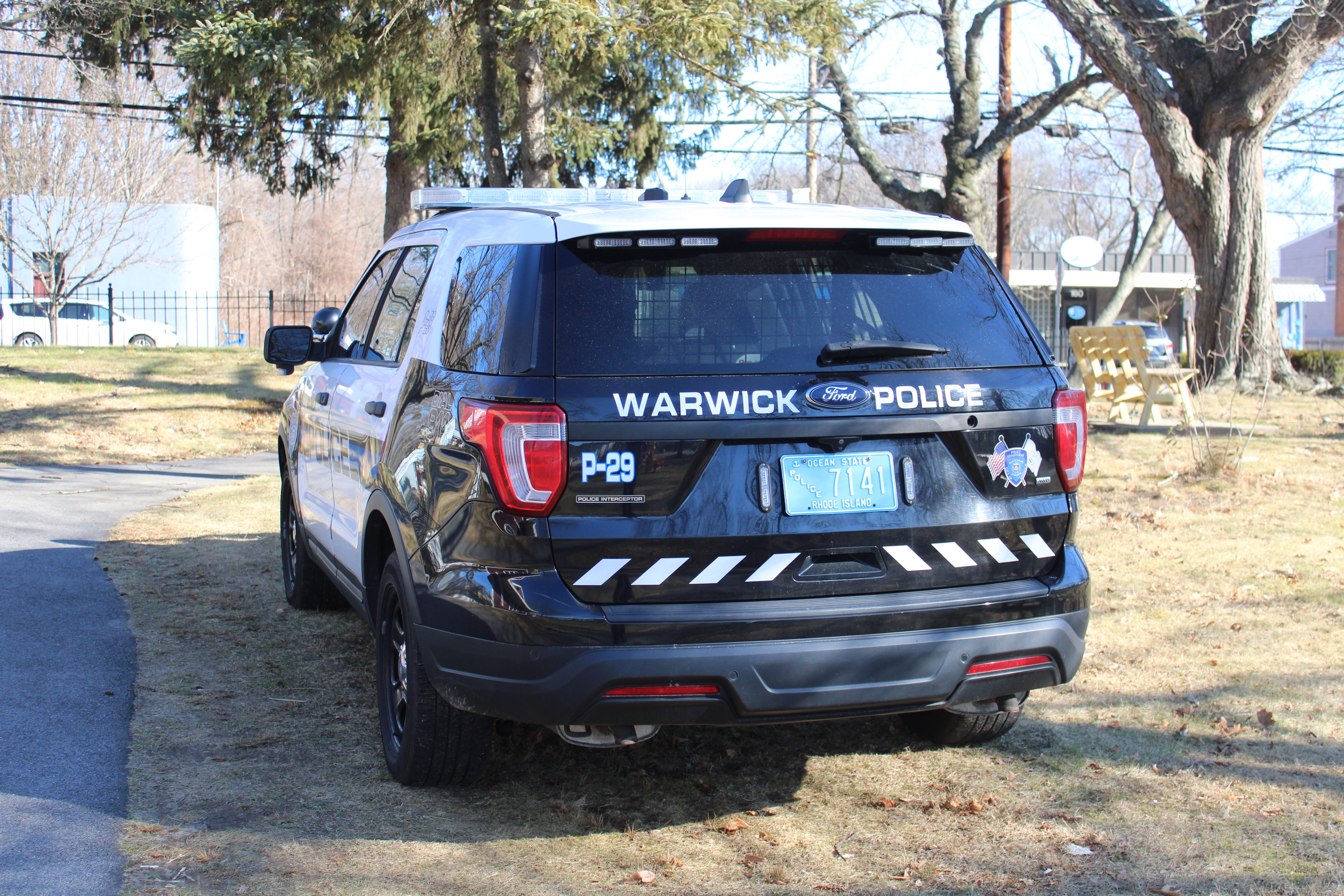 A photo  of Warwick Police
            Cruiser P-29, a 2019 Ford Police Interceptor Utility             taken by @riemergencyvehicles