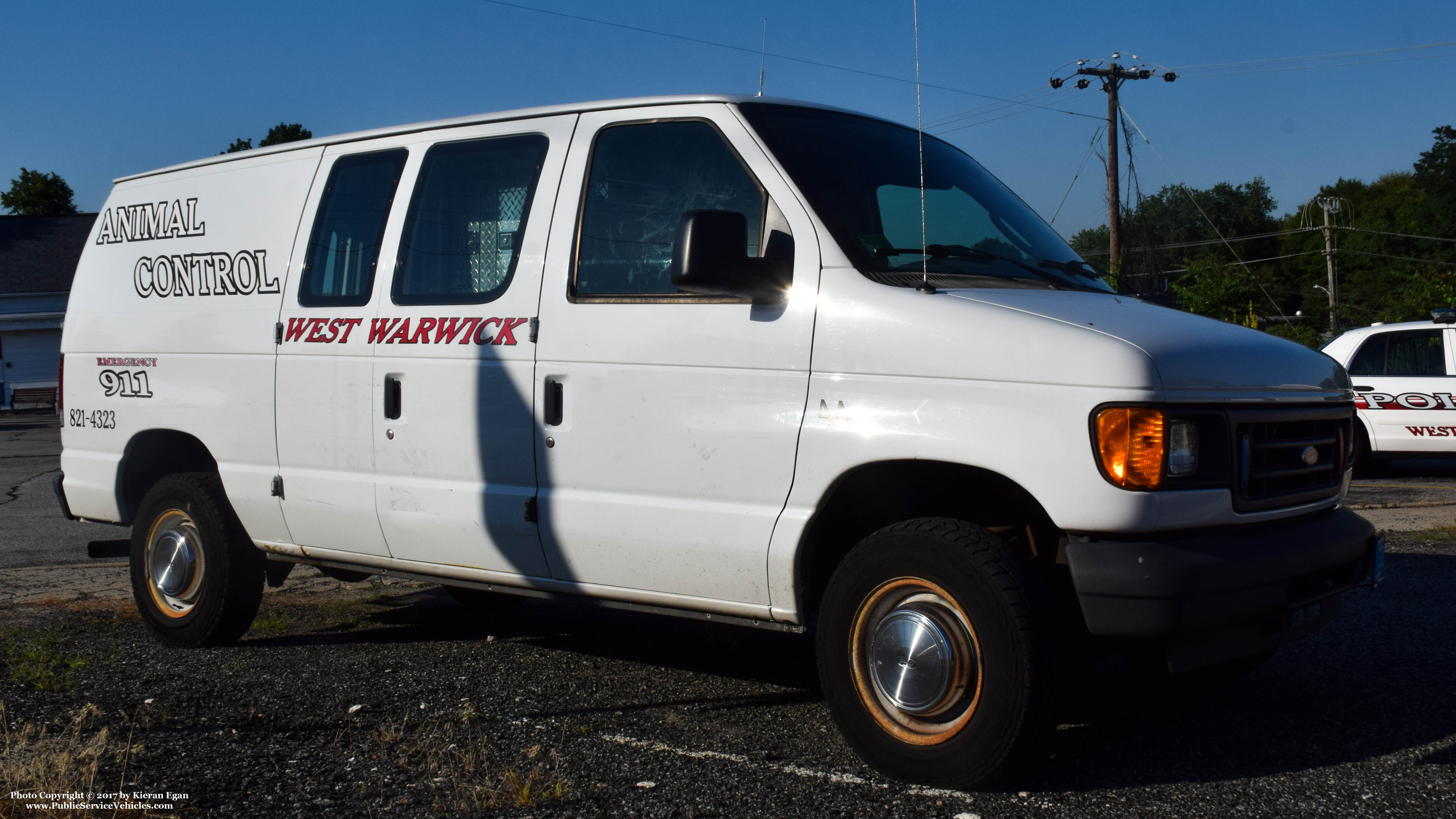 A photo  of West Warwick Police
            Car 44, a 1997-2007 Ford Econoline             taken by Kieran Egan