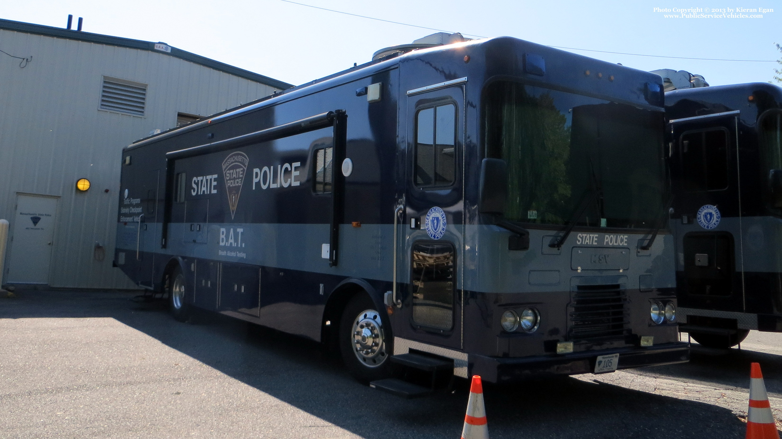 A photo  of Massachusetts State Police
            Blood Alcohol Testing Unit 105, a 2000-2006 MDV             taken by Kieran Egan