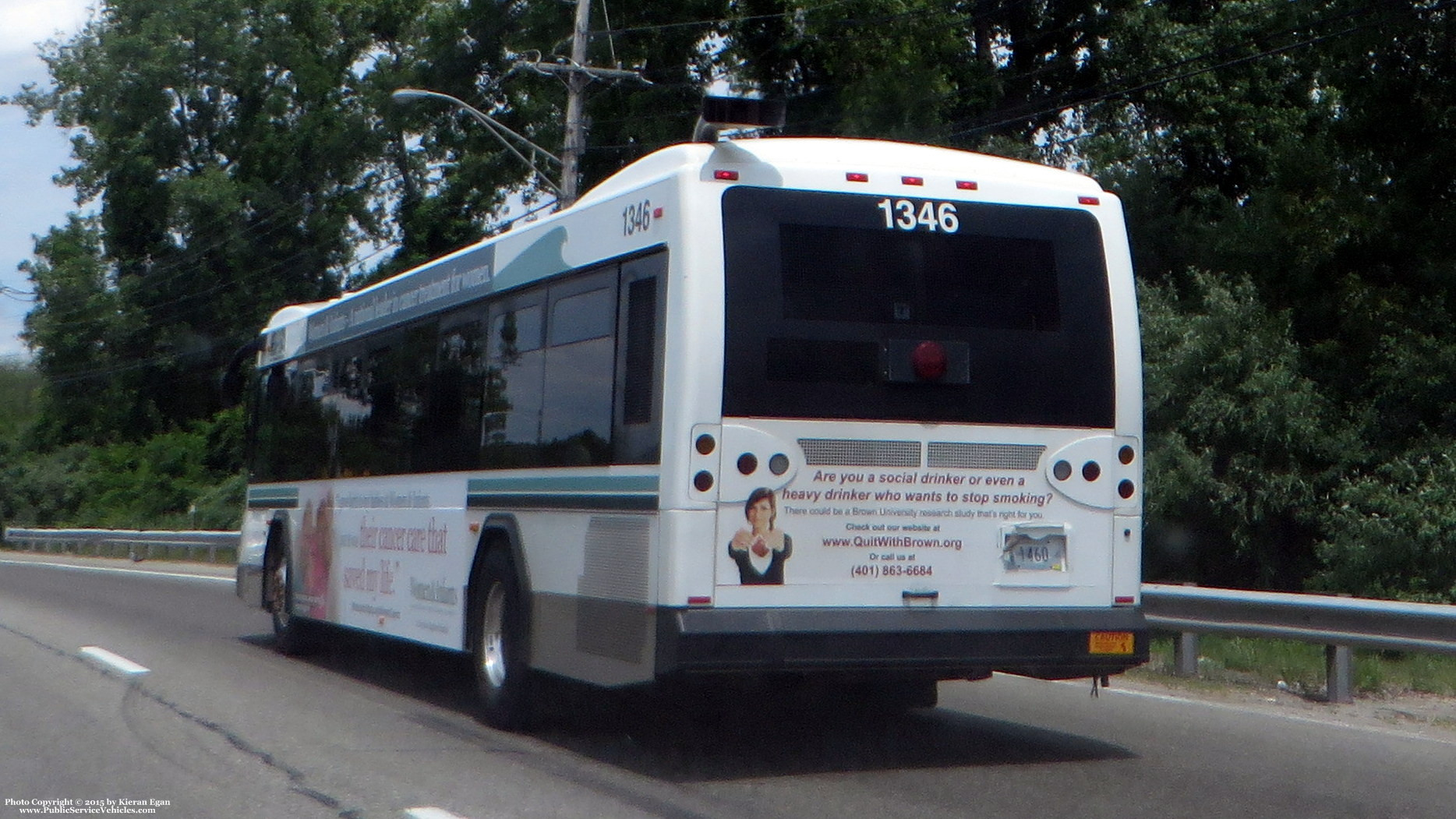 A photo  of Rhode Island Public Transit Authority
            Bus 1346, a 2013 Gillig BRT             taken by Kieran Egan