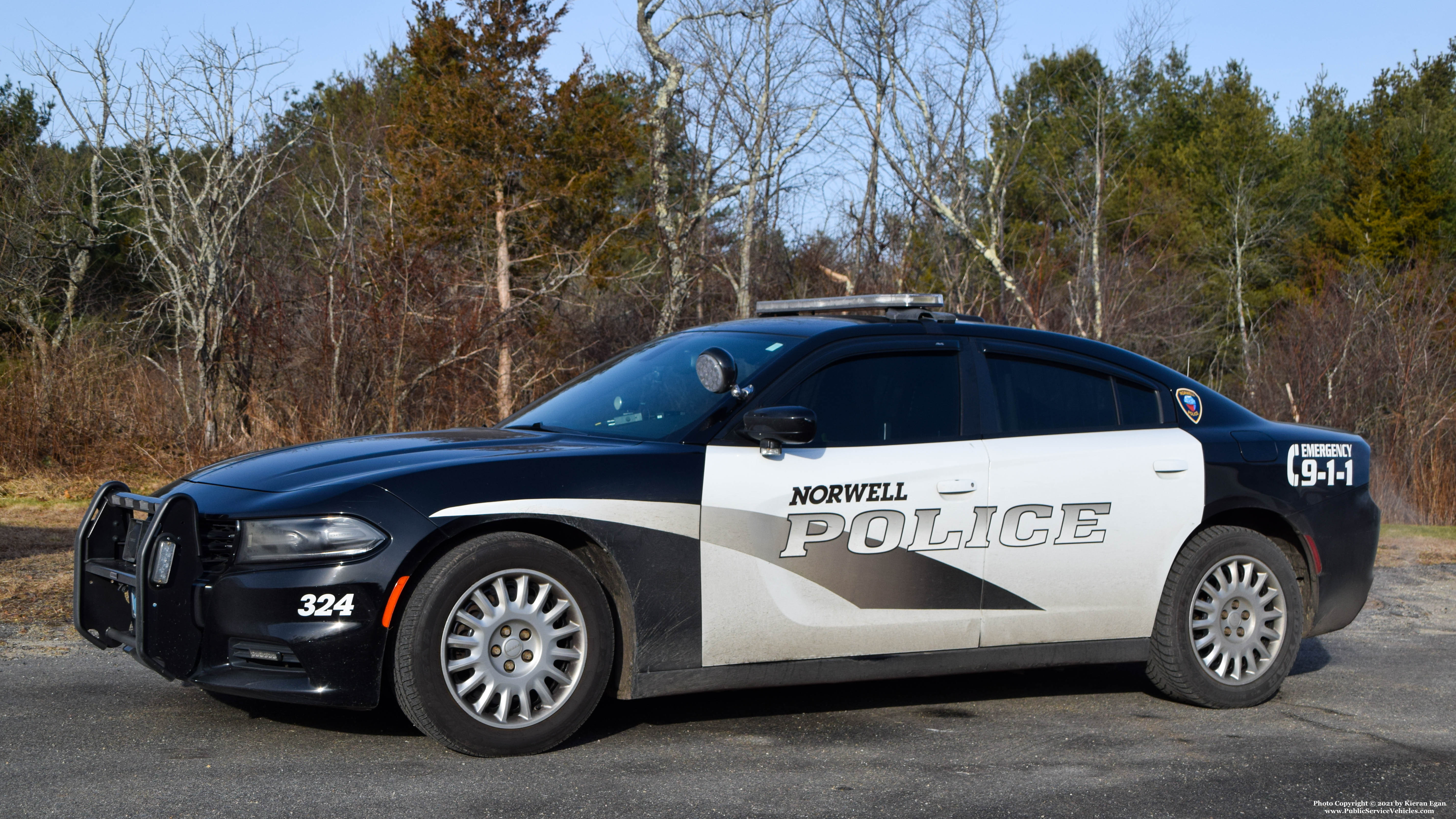 A photo  of Norwell Police
            Cruiser 324, a 2015-2019 Dodge Charger             taken by Kieran Egan