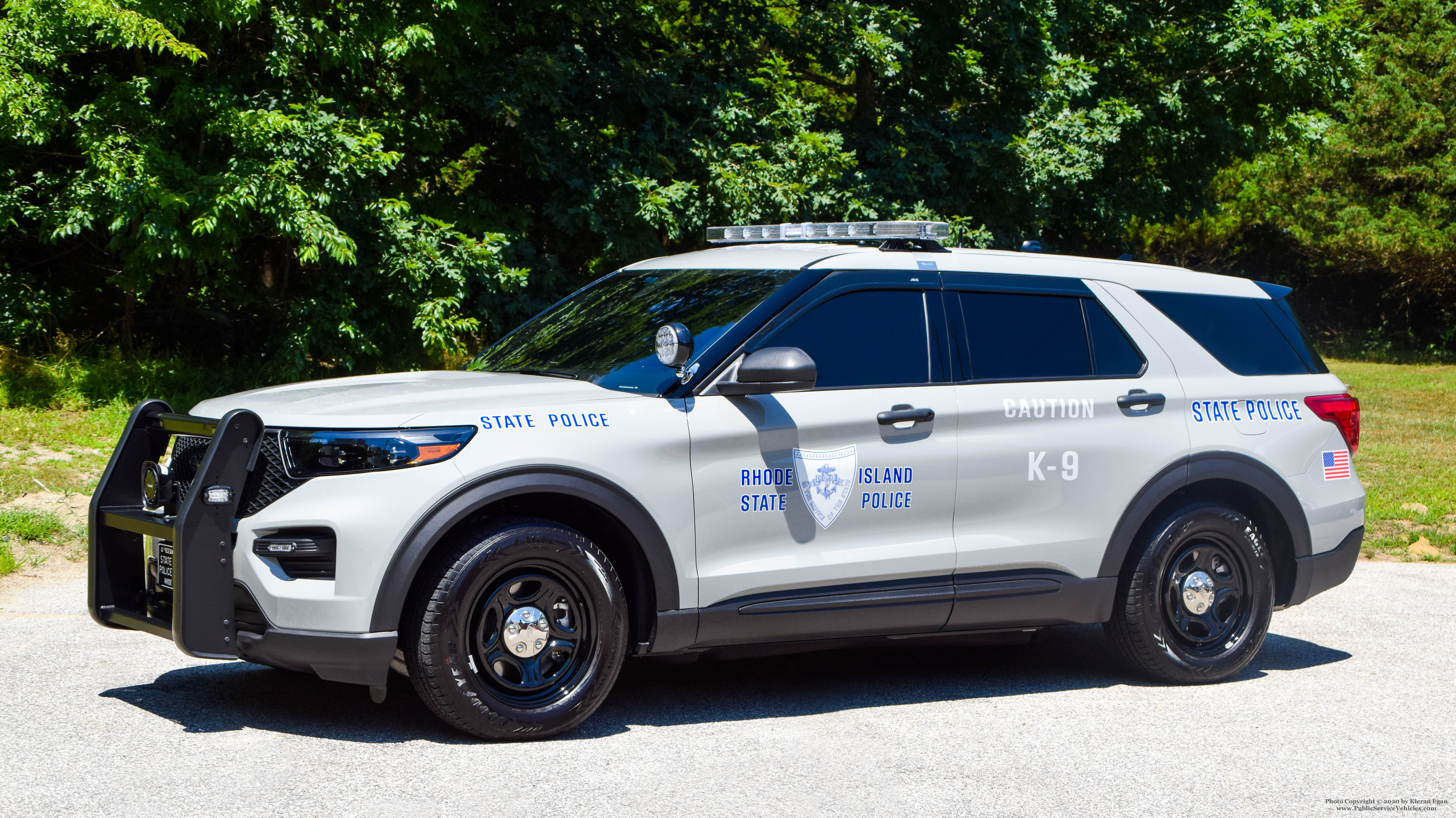 A photo  of Rhode Island State Police
            Cruiser 223, a 2020 Ford Police Interceptor Utility             taken by Kieran Egan