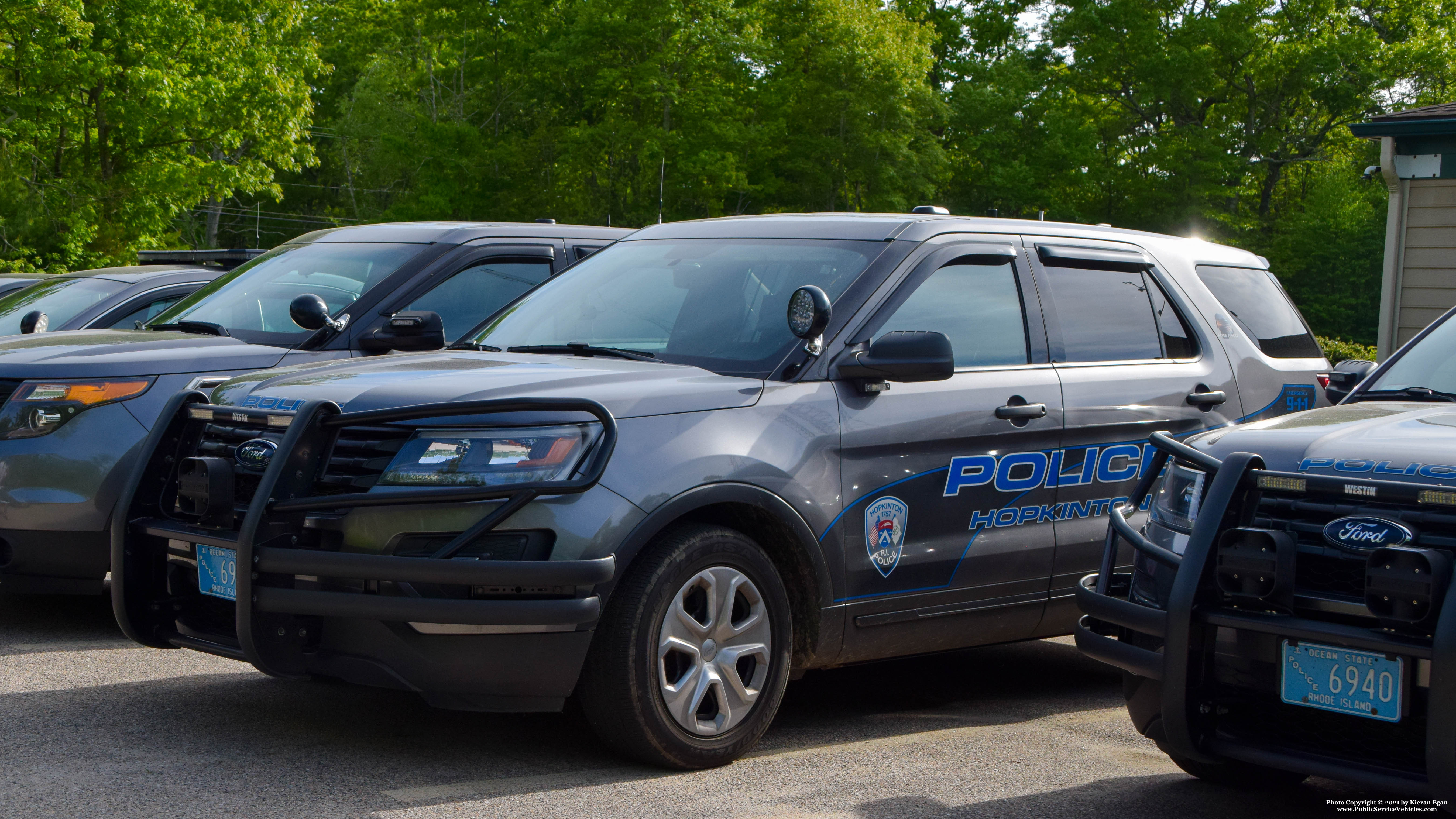 A photo  of Hopkinton Police
            Cruiser 6963, a 2016-2019 Ford Police Interceptor Utility             taken by Kieran Egan