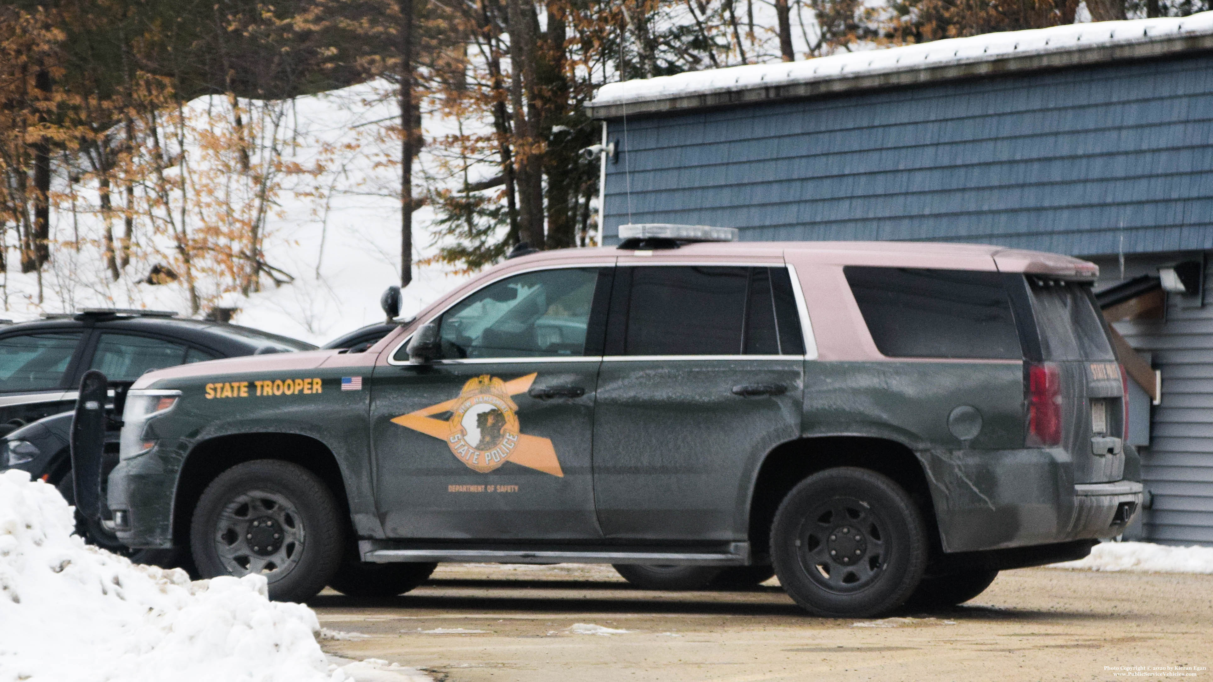 A photo  of New Hampshire State Police
            Cruiser 602, a 2014-2020 Chevrolet Tahoe             taken by Kieran Egan