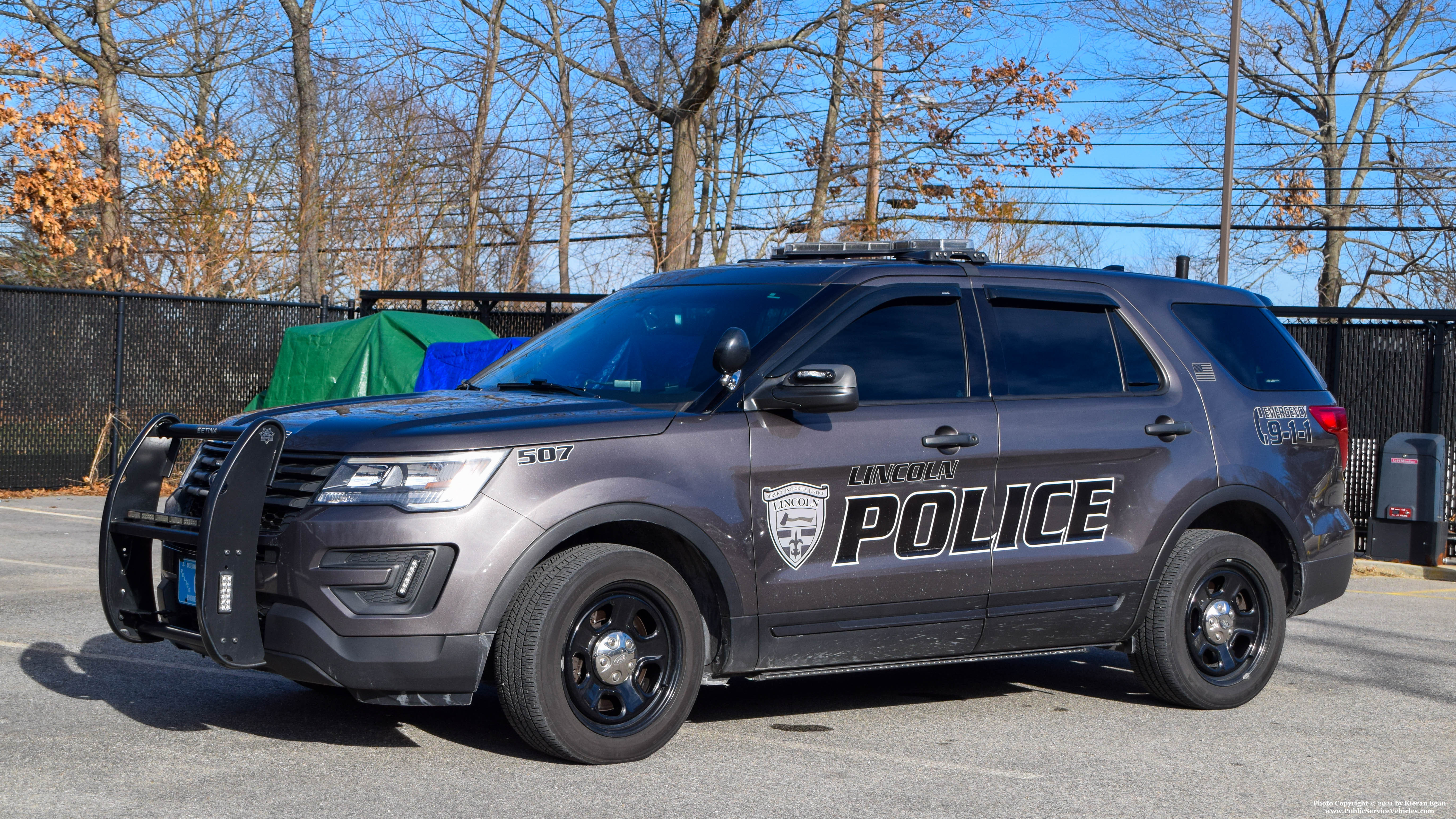 A photo  of Lincoln Police
            Cruiser 507, a 2017-2019 Ford Police Interceptor Utility             taken by Kieran Egan