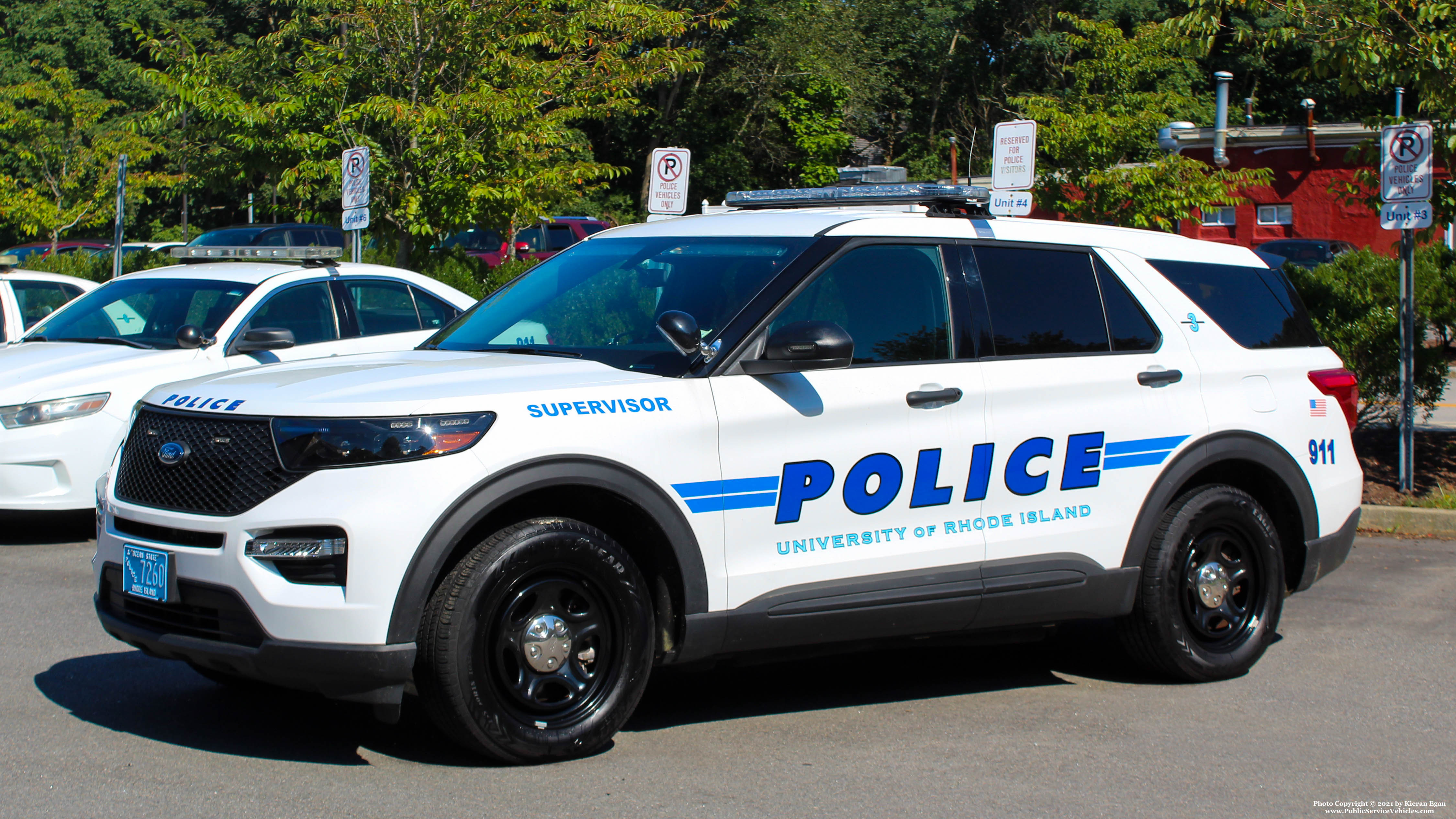 A photo  of University of Rhode Island Police
            Car 3, a 2020 Ford Police Interceptor Utility Hybrid             taken by Kieran Egan