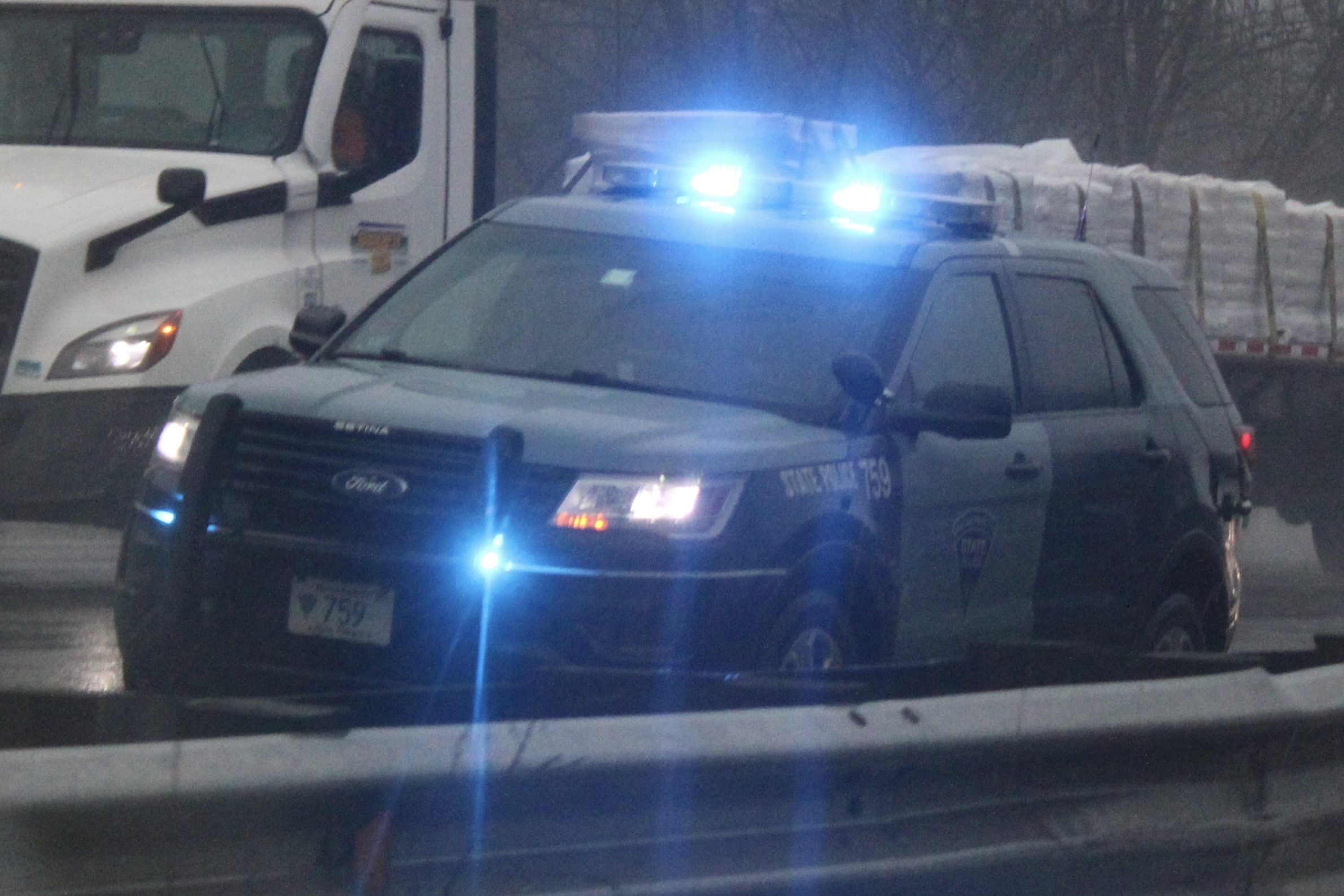 A photo  of Massachusetts State Police
            Cruiser 759, a 2018 Ford Police Interceptor Utility             taken by @riemergencyvehicles