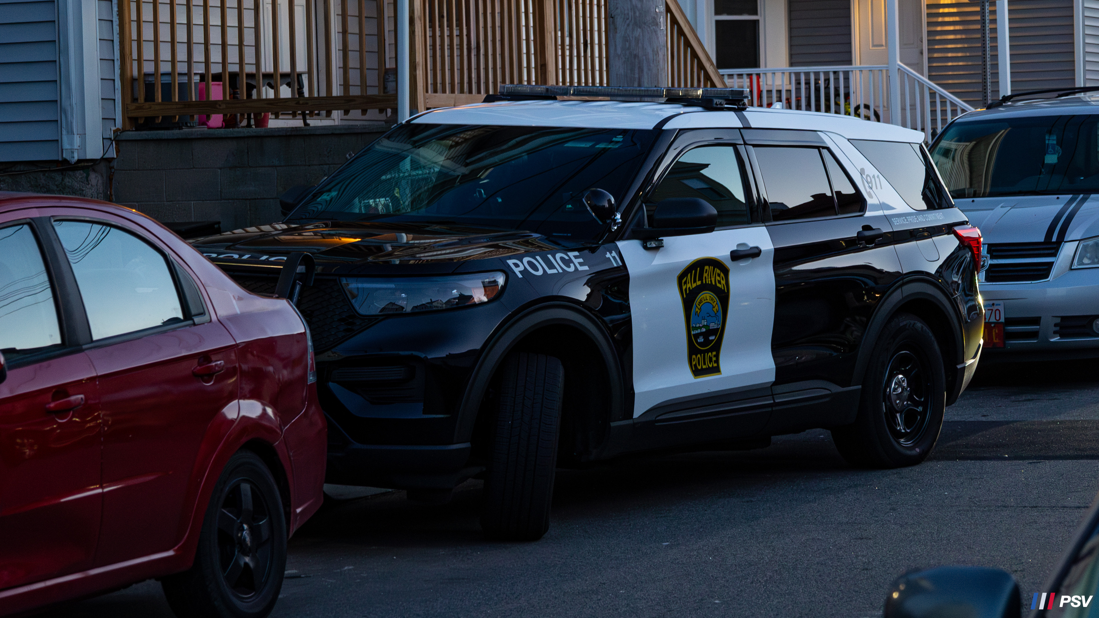 A photo  of Fall River Police
            Car 11, a 2021 Ford Police Interceptor Utility 3.3 Flex Fuel             taken by Kieran Egan