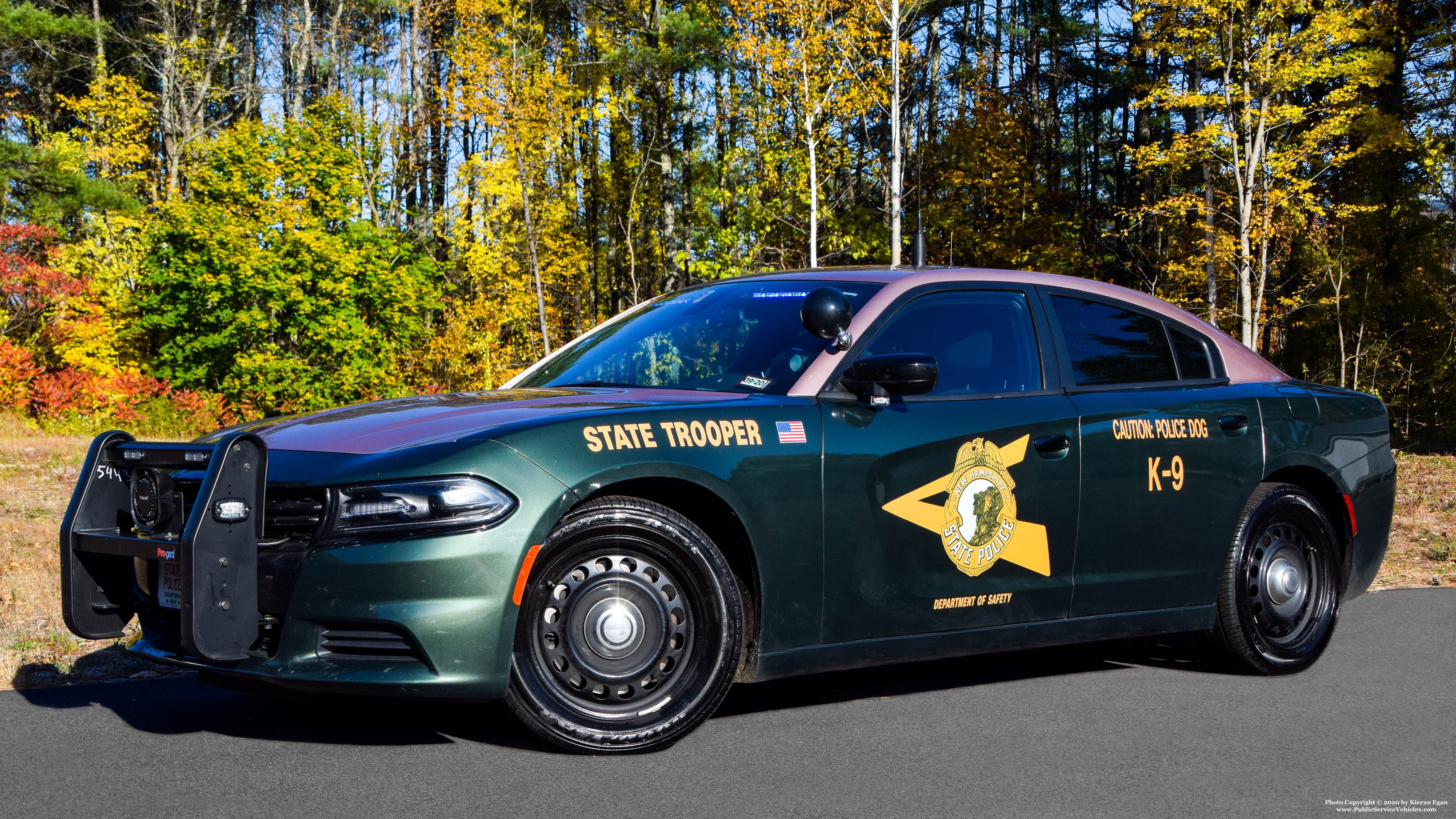 A photo  of New Hampshire State Police
            Cruiser 98, a 2019 Dodge Charger             taken by Kieran Egan